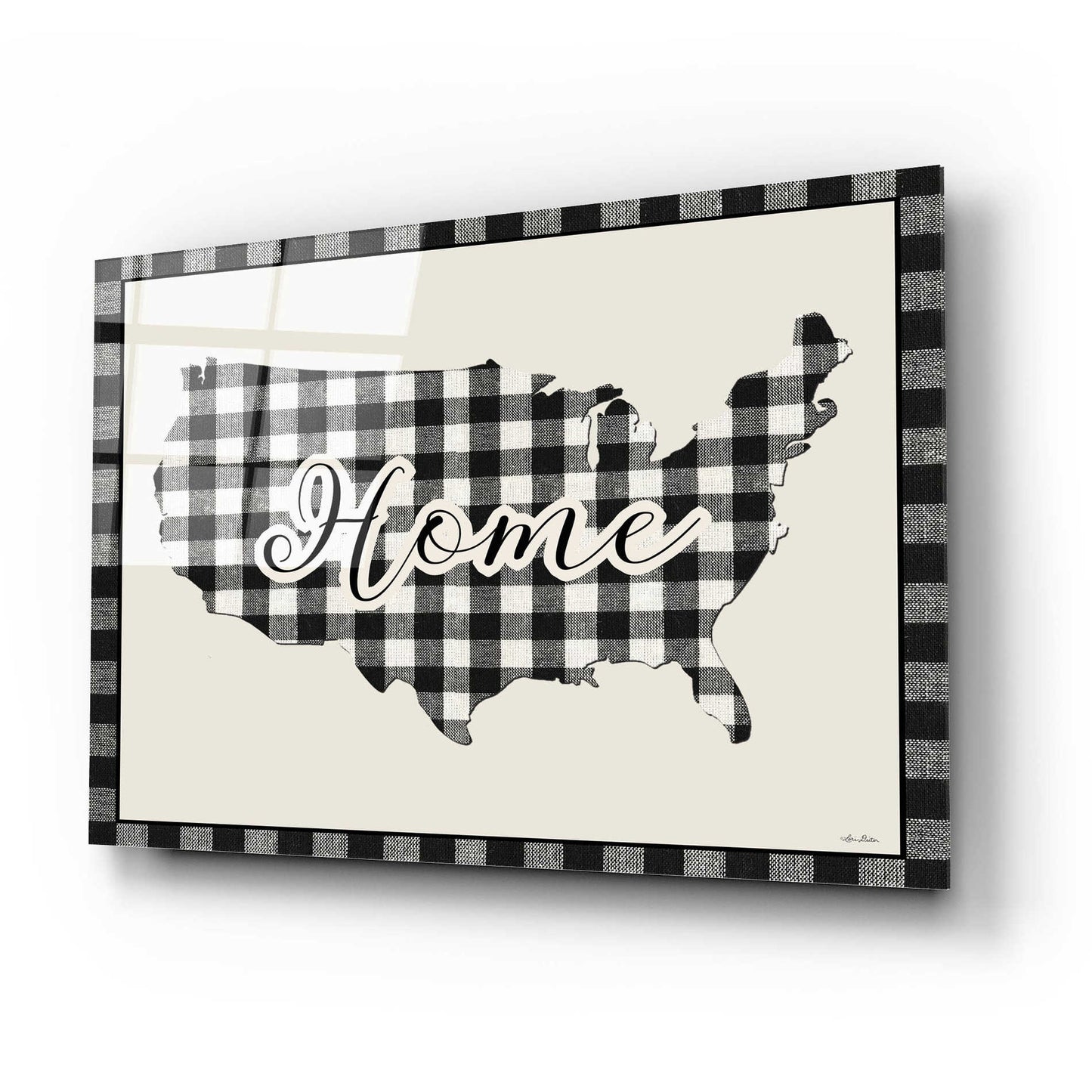 Epic Art 'USA Home Plaid' by Lori Deiter Acrylic Glass Wall Art,24x16