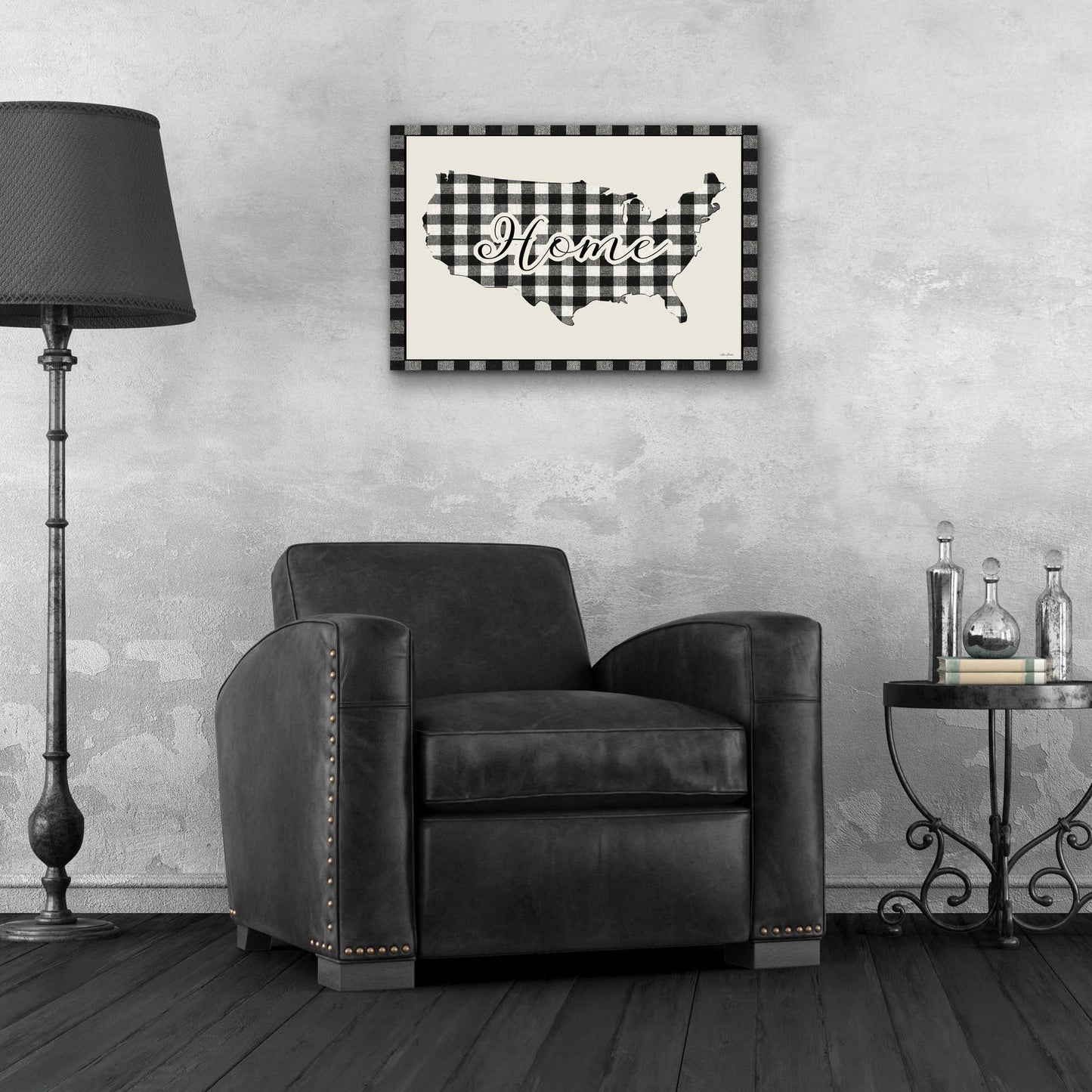 Epic Art 'USA Home Plaid' by Lori Deiter Acrylic Glass Wall Art,24x16