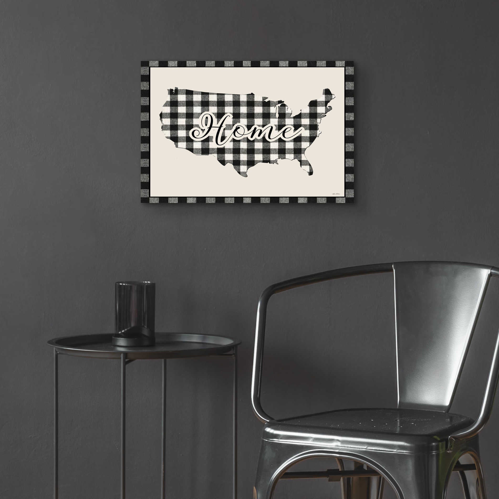 Epic Art 'USA Home Plaid' by Lori Deiter Acrylic Glass Wall Art,24x16