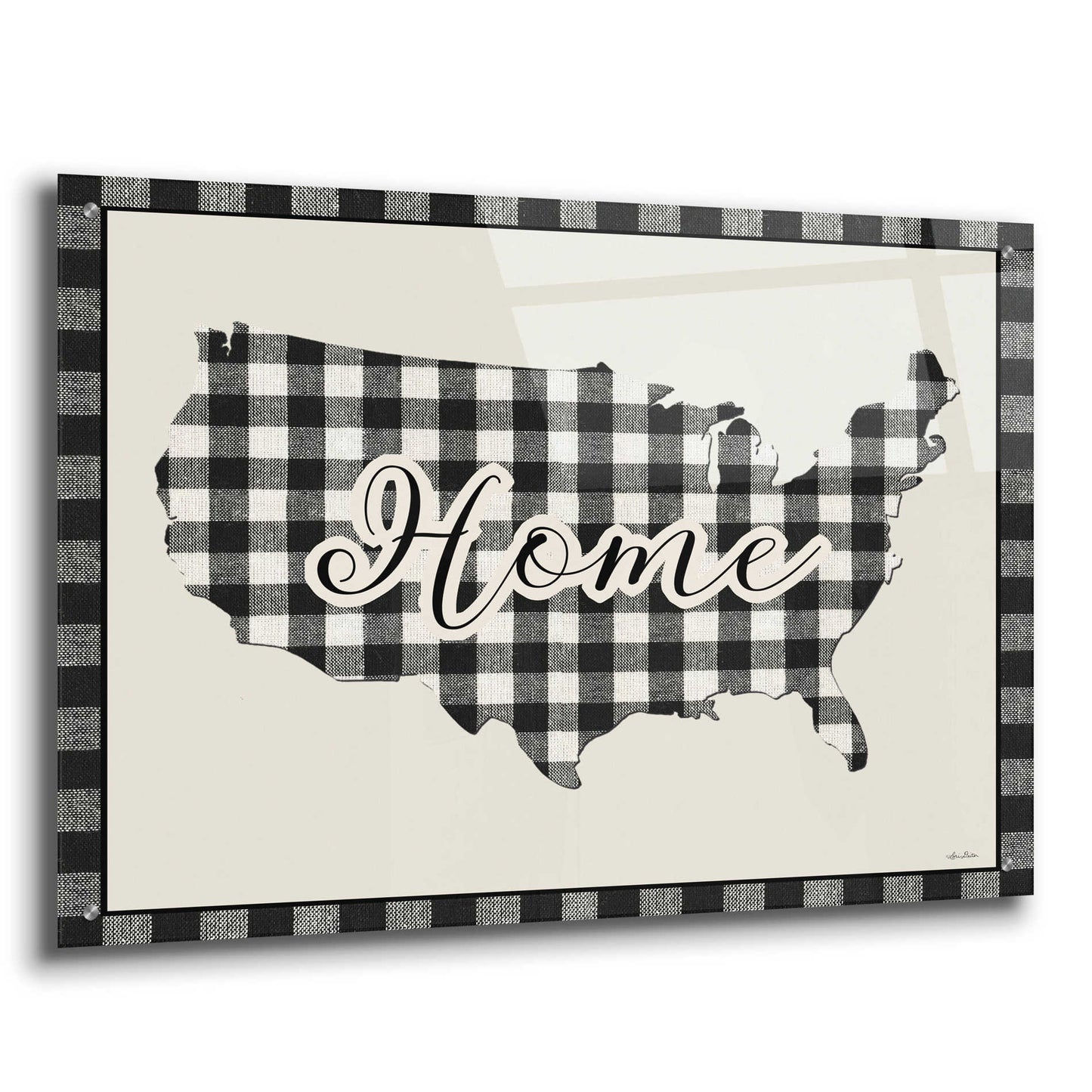 Epic Art 'USA Home Plaid' by Lori Deiter Acrylic Glass Wall Art,36x24
