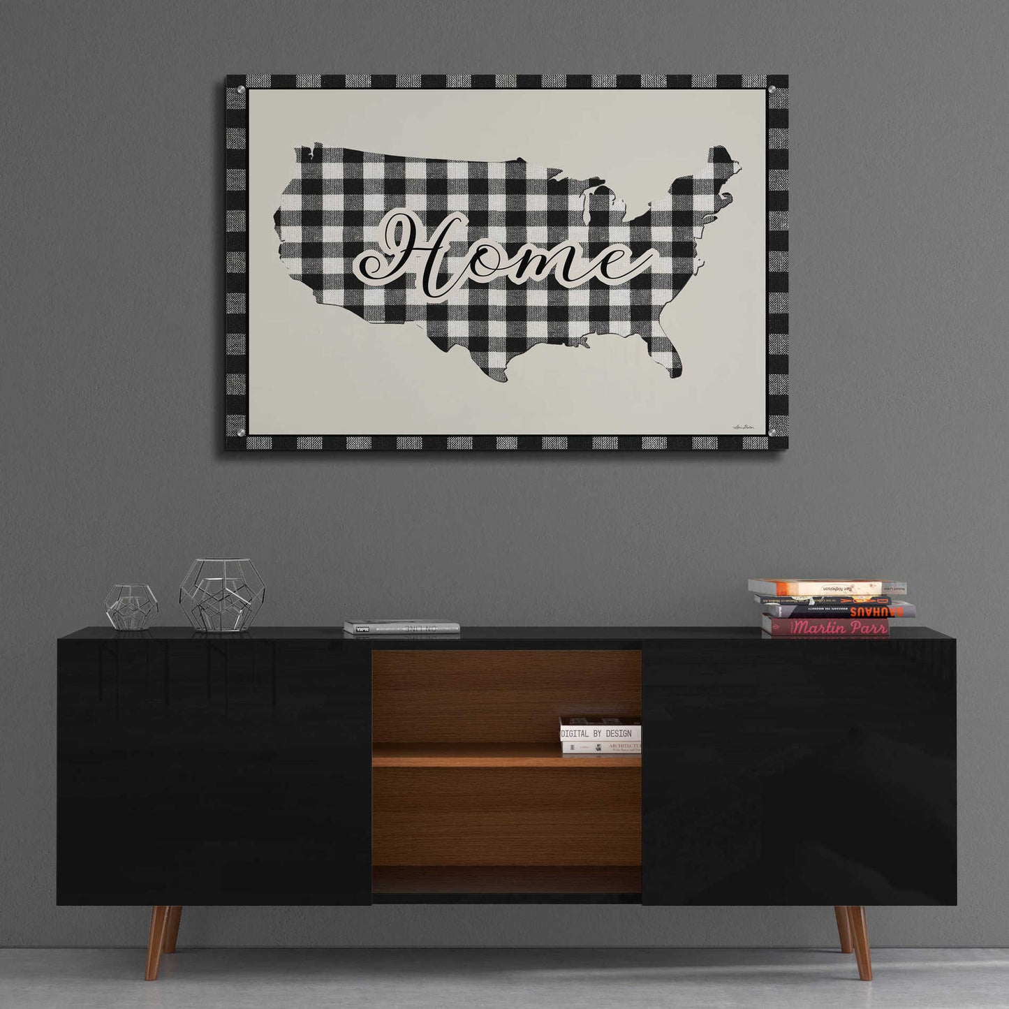 Epic Art 'USA Home Plaid' by Lori Deiter Acrylic Glass Wall Art,36x24