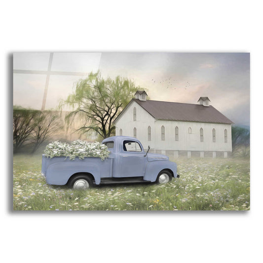 Epic Art 'Blue Ford at Barn' by Lori Deiter Acrylic Glass Wall Art