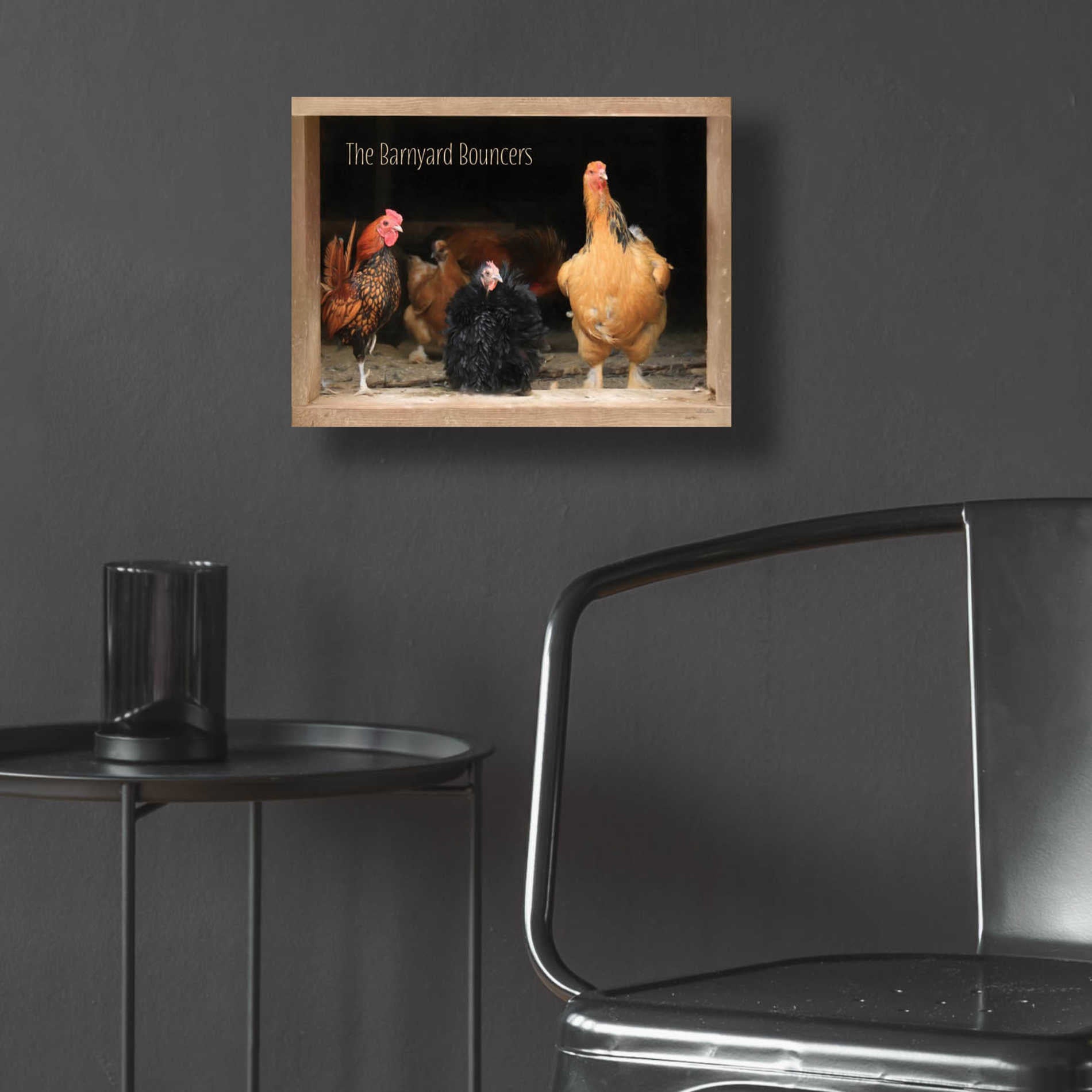 Epic Art 'Barnyard Bouncers' by Lori Deiter Acrylic Glass Wall Art,16x12