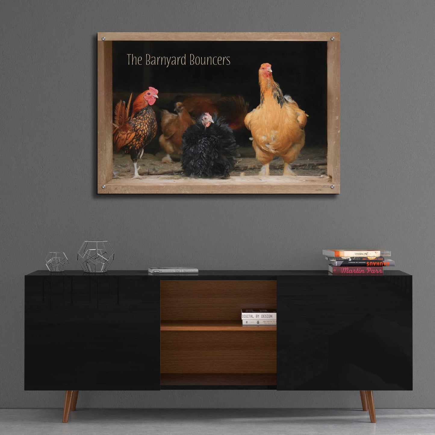 Epic Art 'Barnyard Bouncers' by Lori Deiter Acrylic Glass Wall Art,36x24