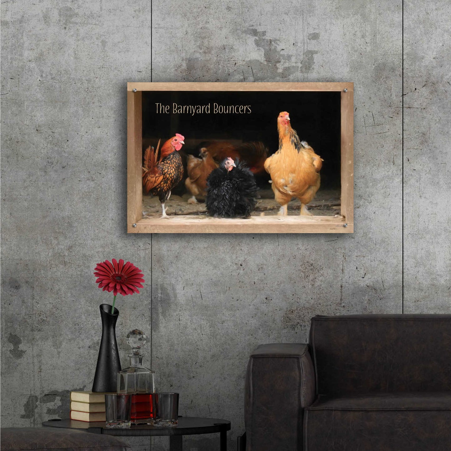 Epic Art 'Barnyard Bouncers' by Lori Deiter Acrylic Glass Wall Art,36x24