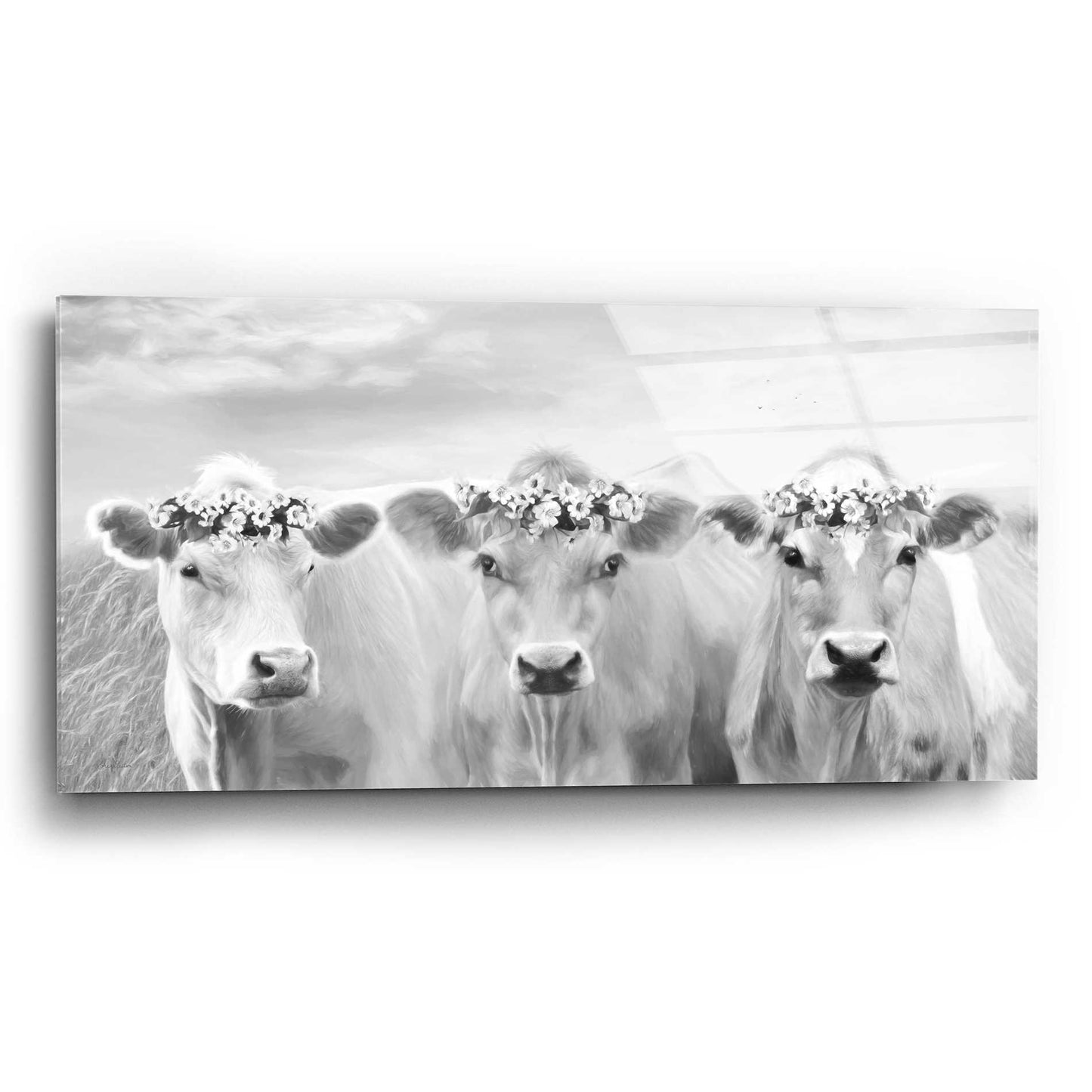 Epic Art 'The Flower Girls' by Lori Deiter Acrylic Glass Wall Art,24x12