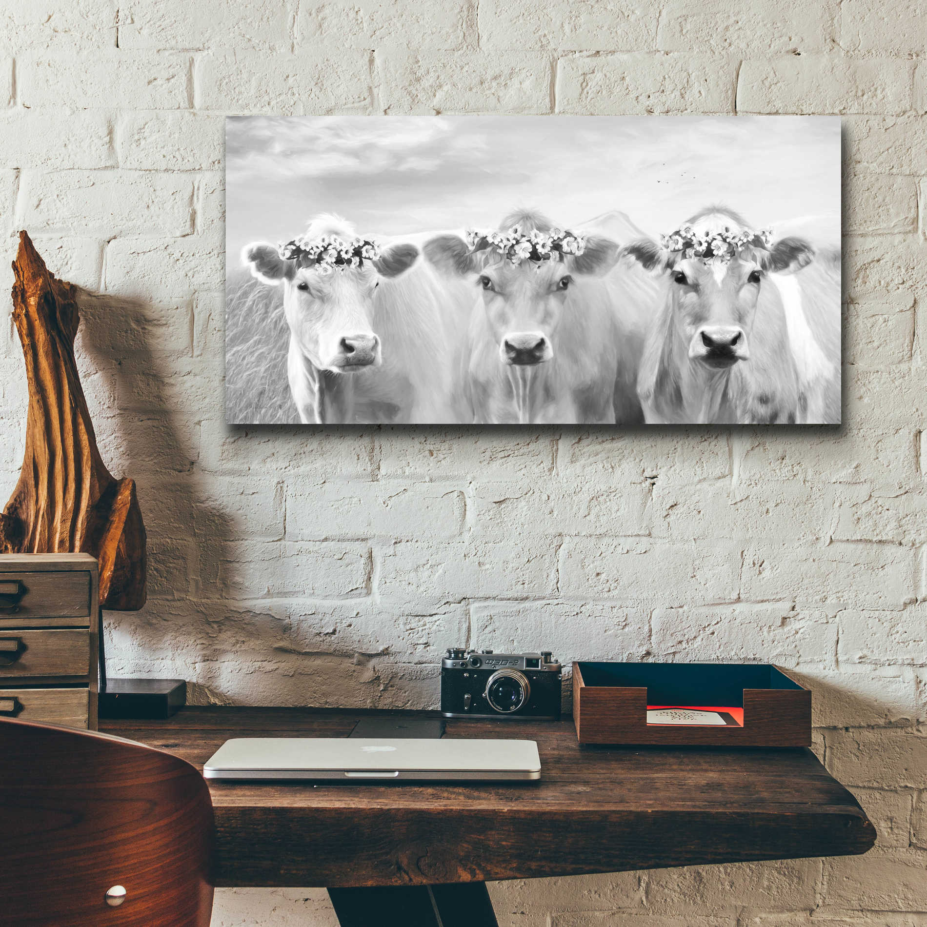 Epic Art 'The Flower Girls' by Lori Deiter Acrylic Glass Wall Art,24x12