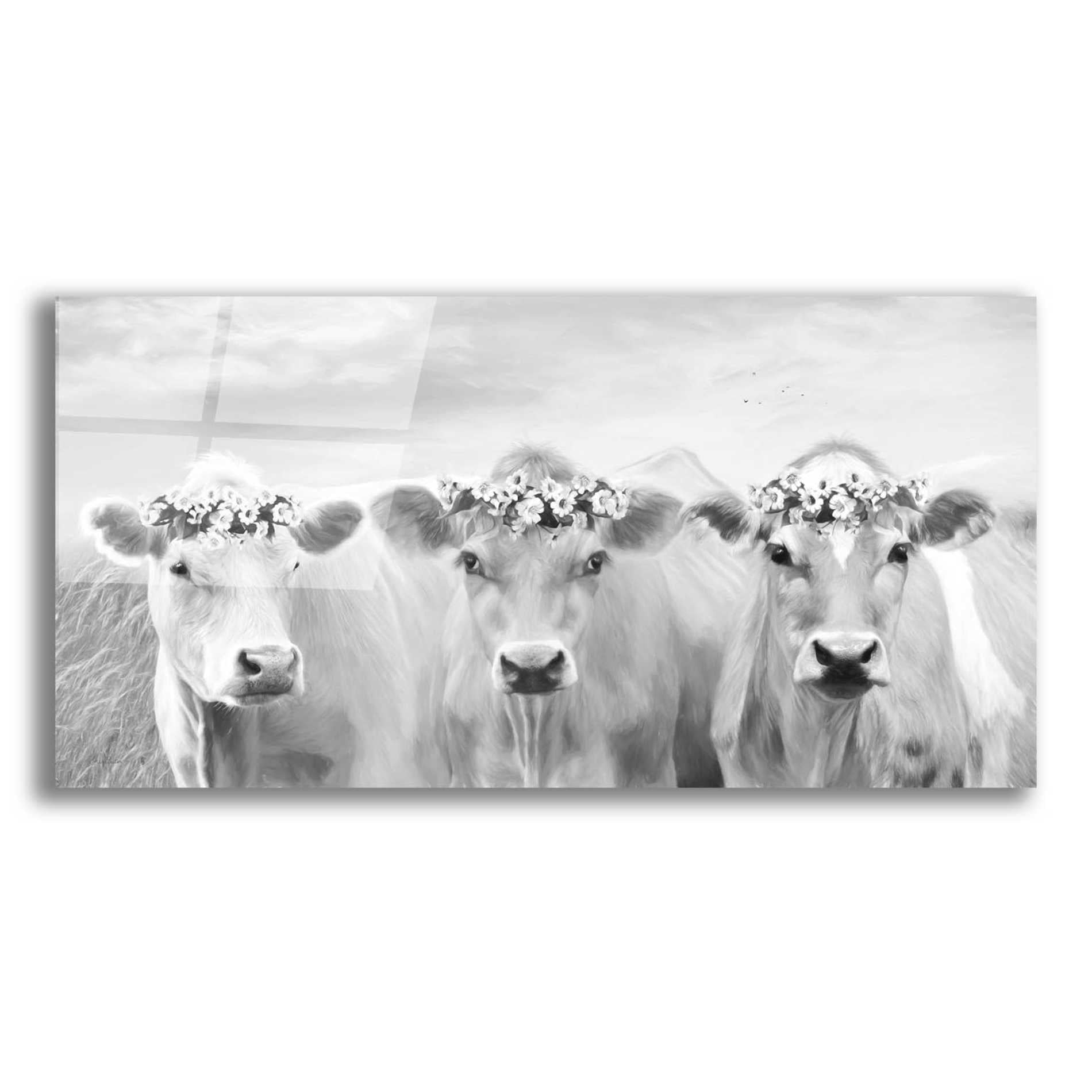 Epic Art 'The Flower Girls' by Lori Deiter Acrylic Glass Wall Art,24x12