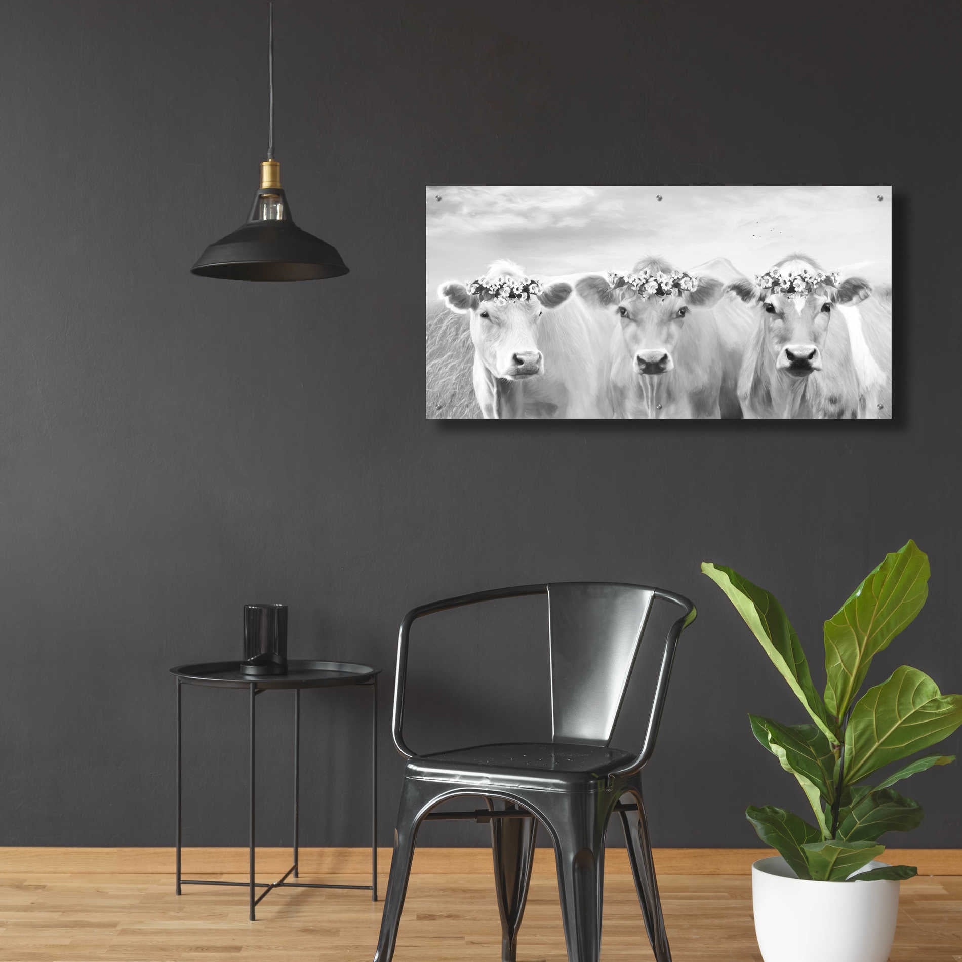 Epic Art 'The Flower Girls' by Lori Deiter Acrylic Glass Wall Art,48x24