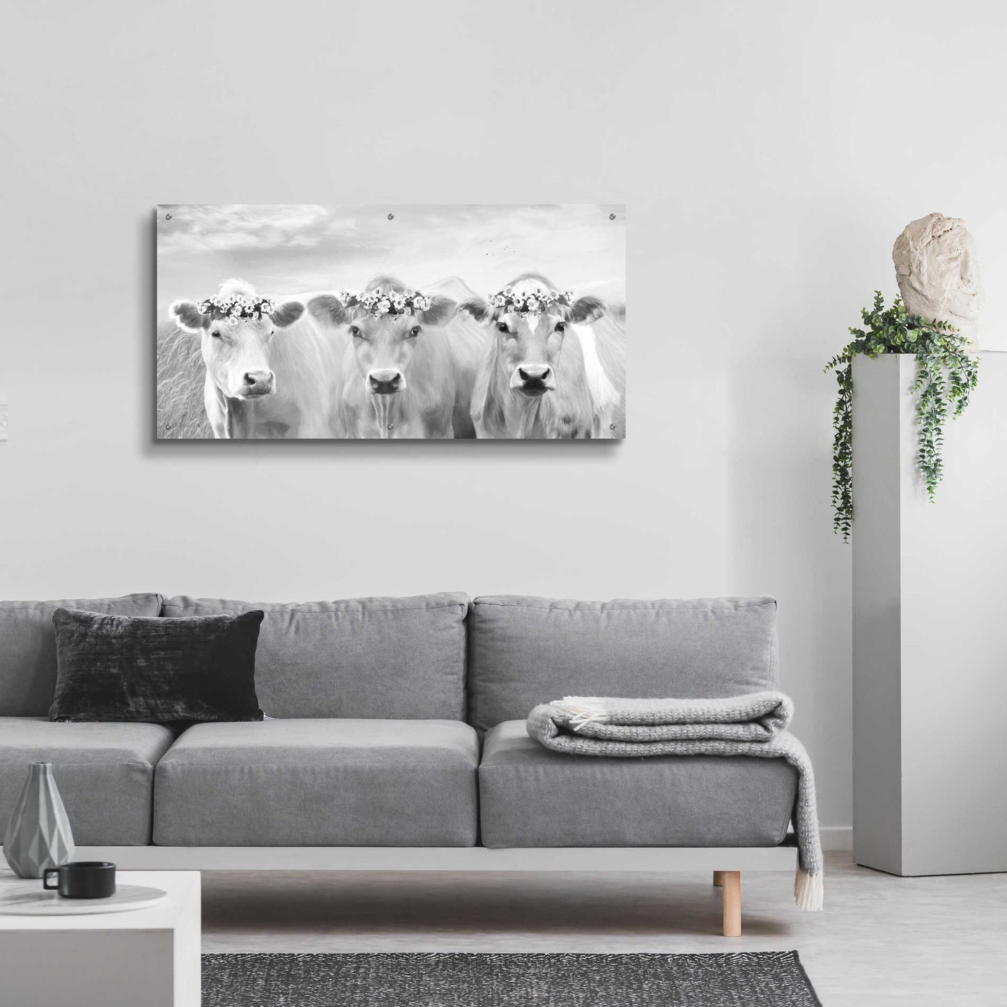 Epic Art 'The Flower Girls' by Lori Deiter Acrylic Glass Wall Art,48x24