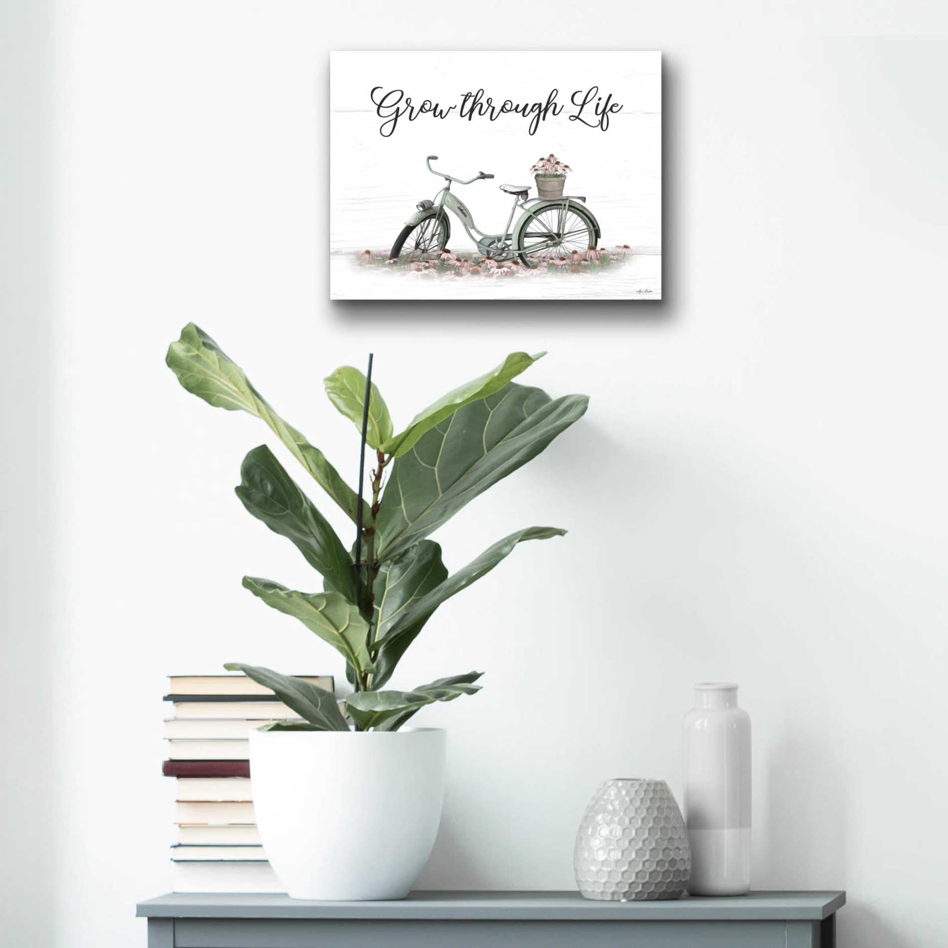 Epic Art 'Grow Through Life' by Lori Deiter Acrylic Glass Wall Art,16x12