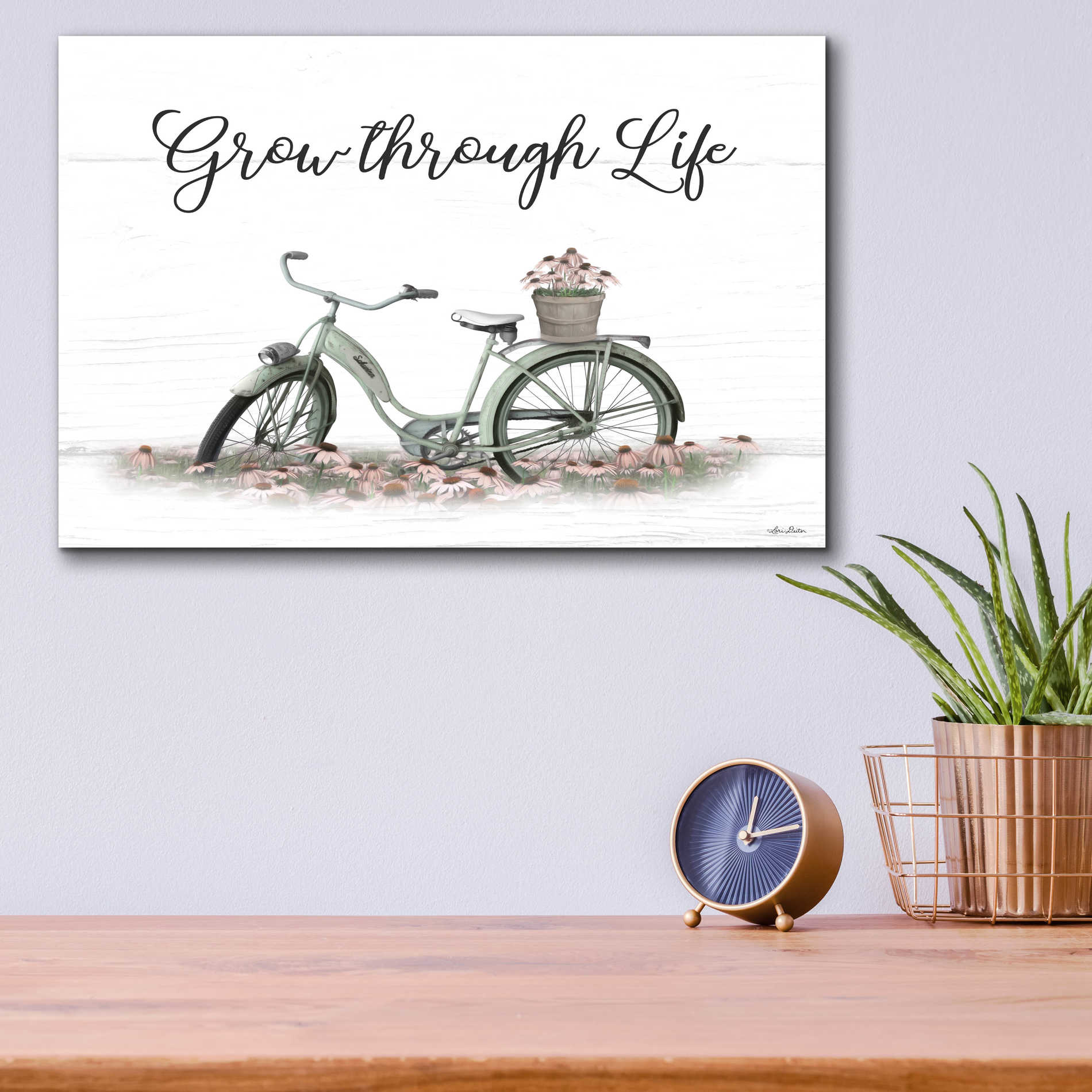 Epic Art 'Grow Through Life' by Lori Deiter Acrylic Glass Wall Art,16x12