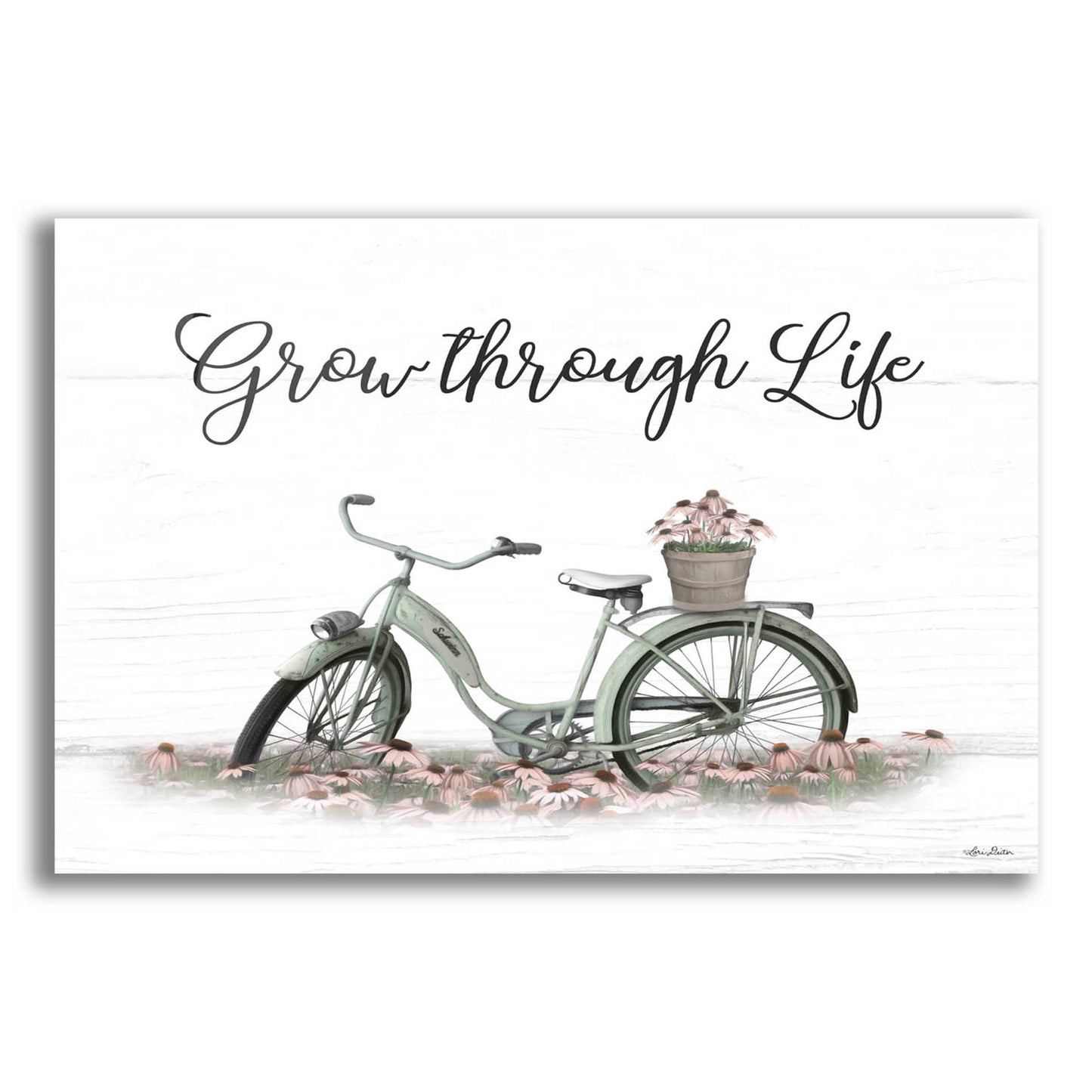 Epic Art 'Grow Through Life' by Lori Deiter Acrylic Glass Wall Art,24x16