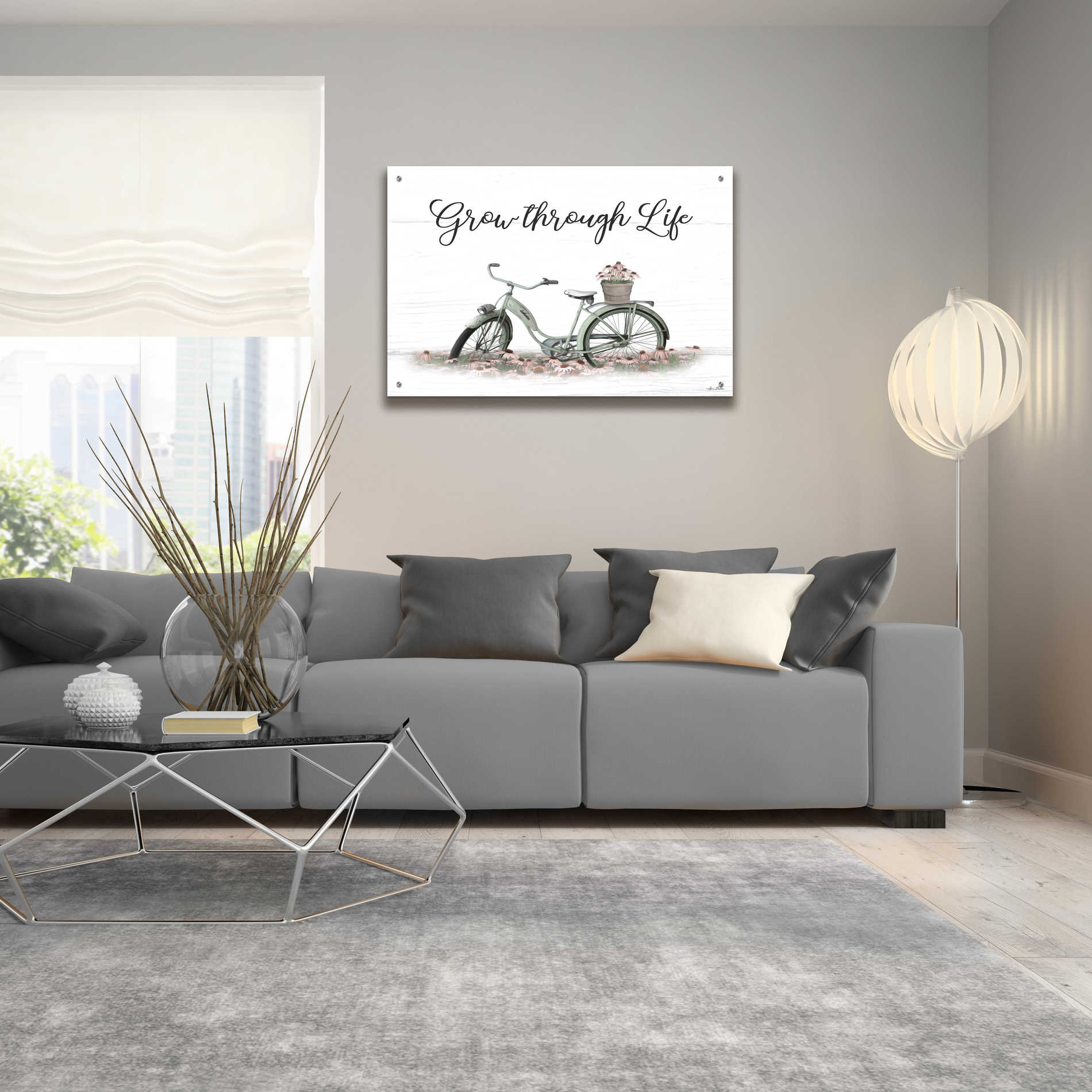 Epic Art 'Grow Through Life' by Lori Deiter Acrylic Glass Wall Art,36x24