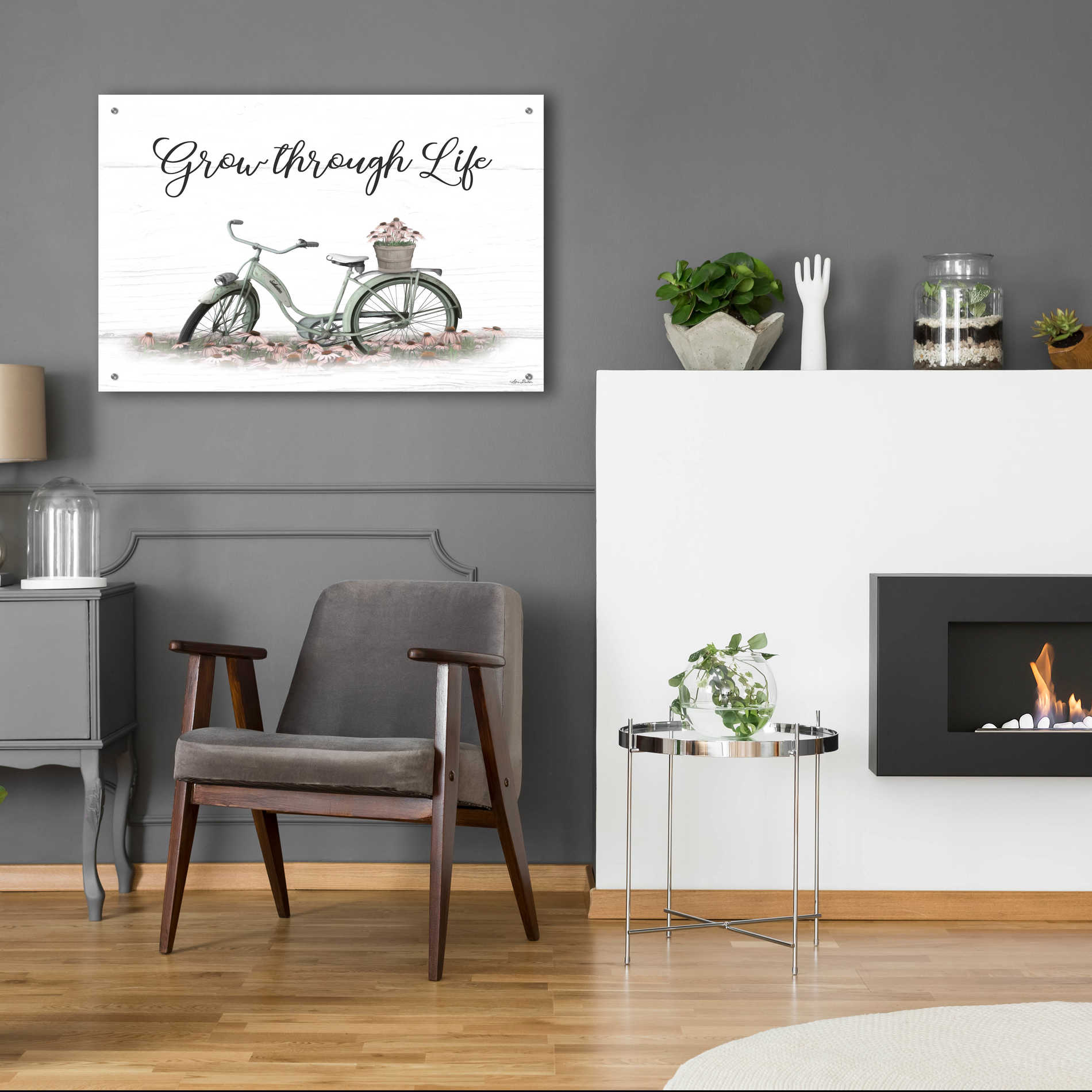 Epic Art 'Grow Through Life' by Lori Deiter Acrylic Glass Wall Art,36x24