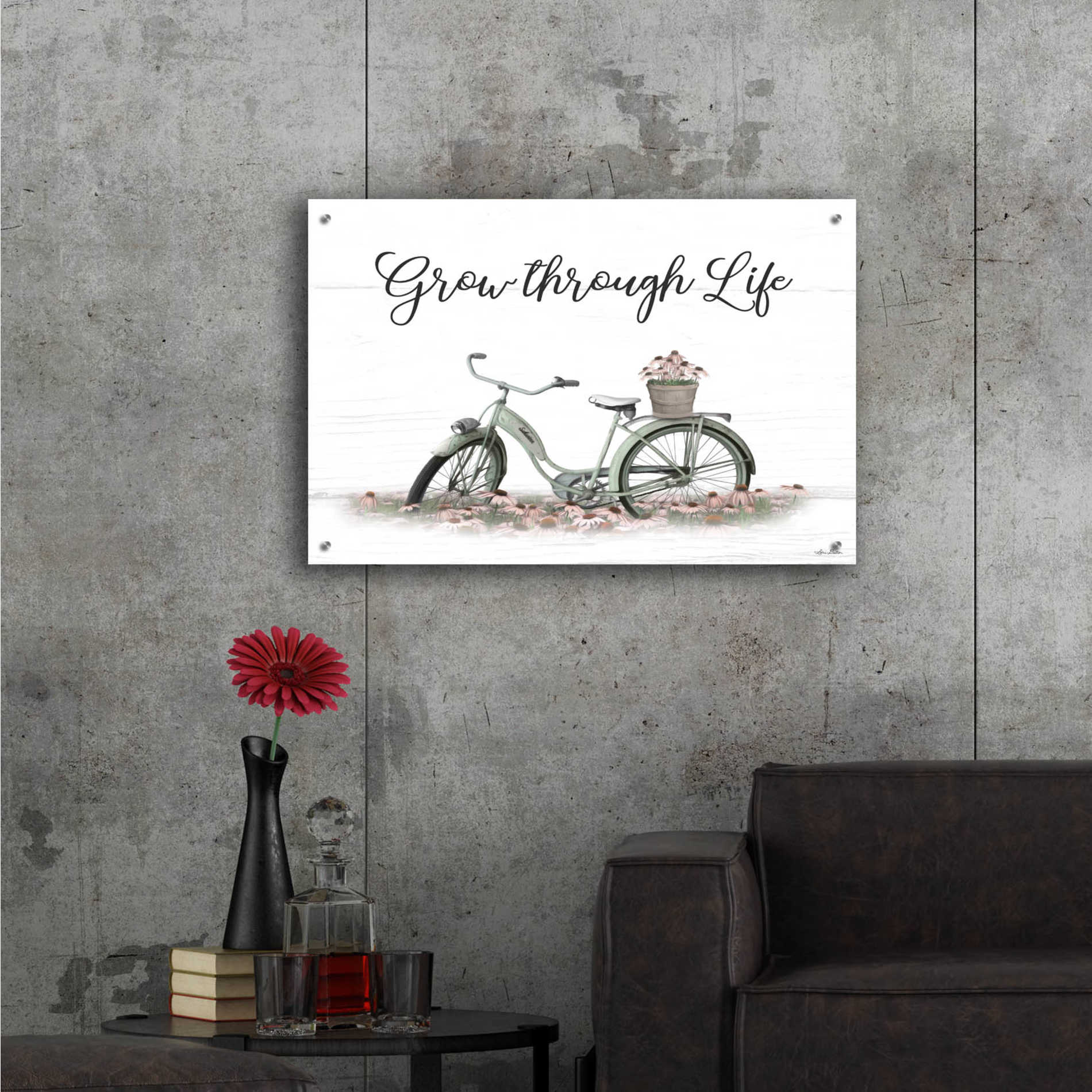 Epic Art 'Grow Through Life' by Lori Deiter Acrylic Glass Wall Art,36x24