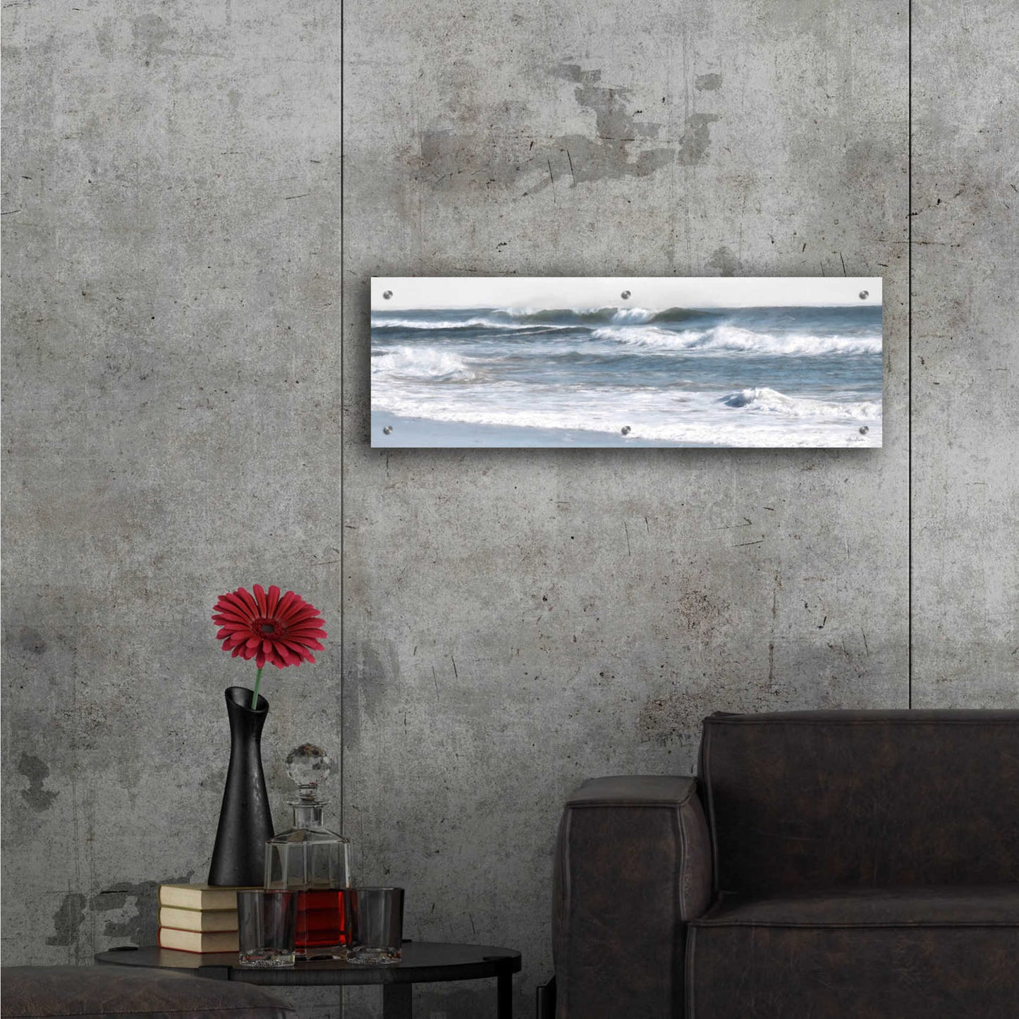 Epic Art 'Ocean Panorama' by Lori Deiter Acrylic Glass Wall Art,36x12