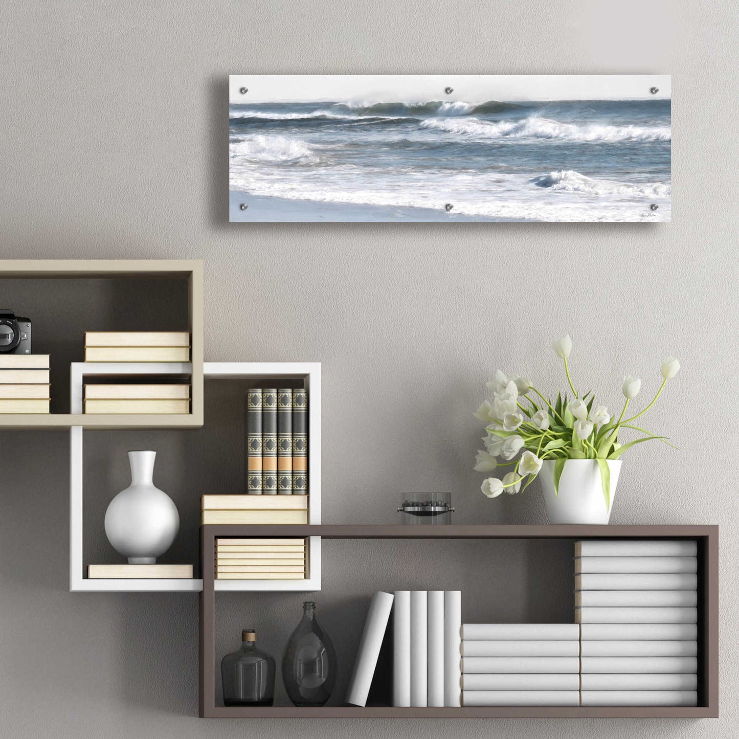 Epic Art 'Ocean Panorama' by Lori Deiter Acrylic Glass Wall Art,36x12