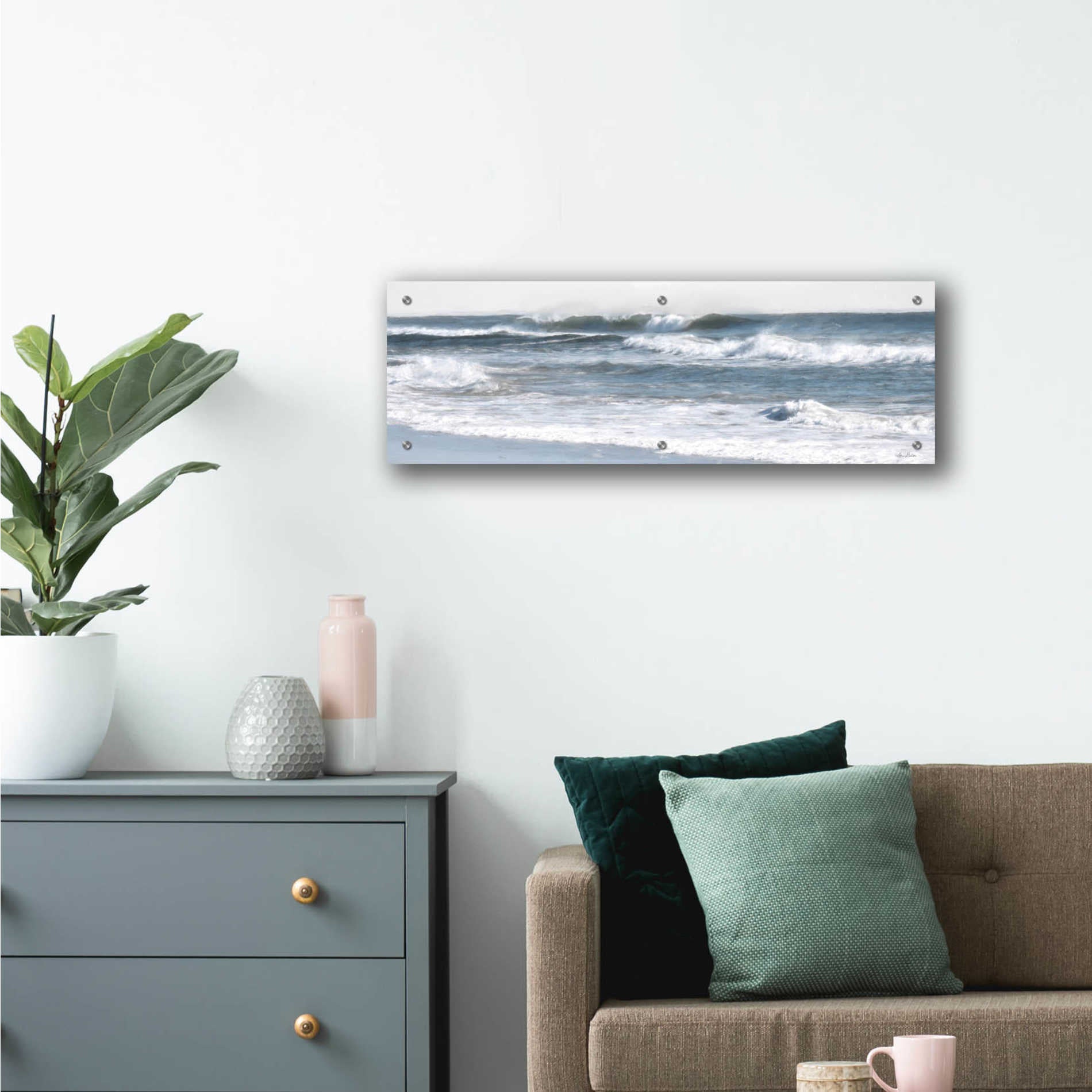 Epic Art 'Ocean Panorama' by Lori Deiter Acrylic Glass Wall Art,36x12