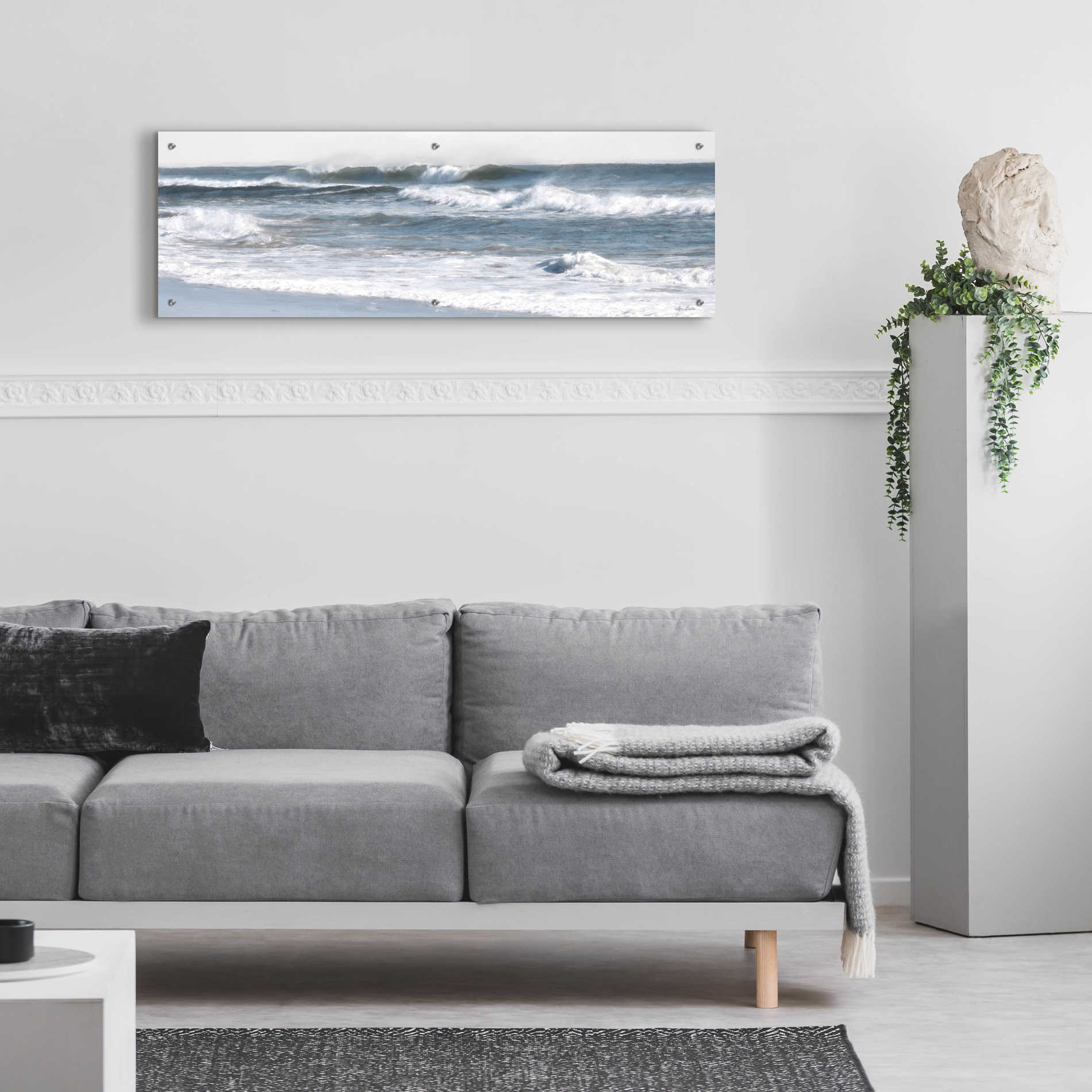 Epic Art 'Ocean Panorama' by Lori Deiter Acrylic Glass Wall Art,48x16