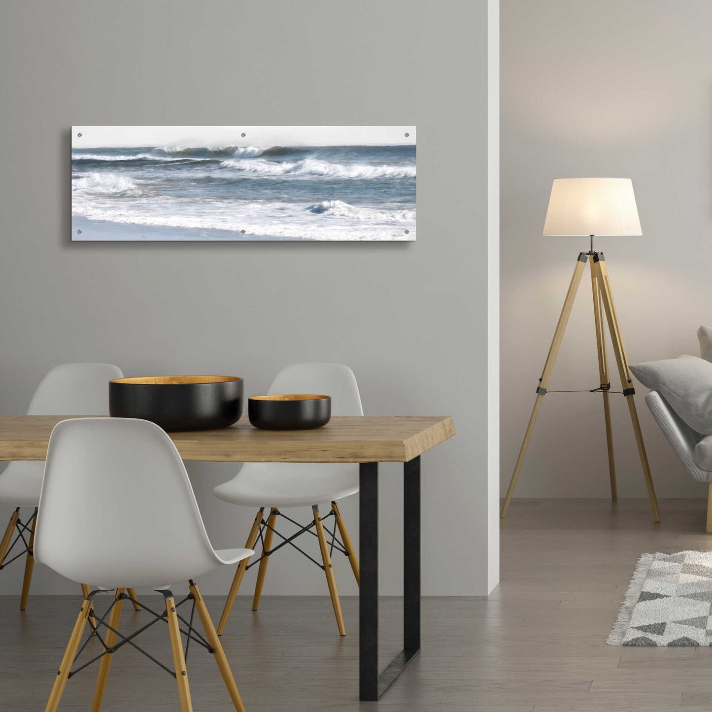 Epic Art 'Ocean Panorama' by Lori Deiter Acrylic Glass Wall Art,48x16