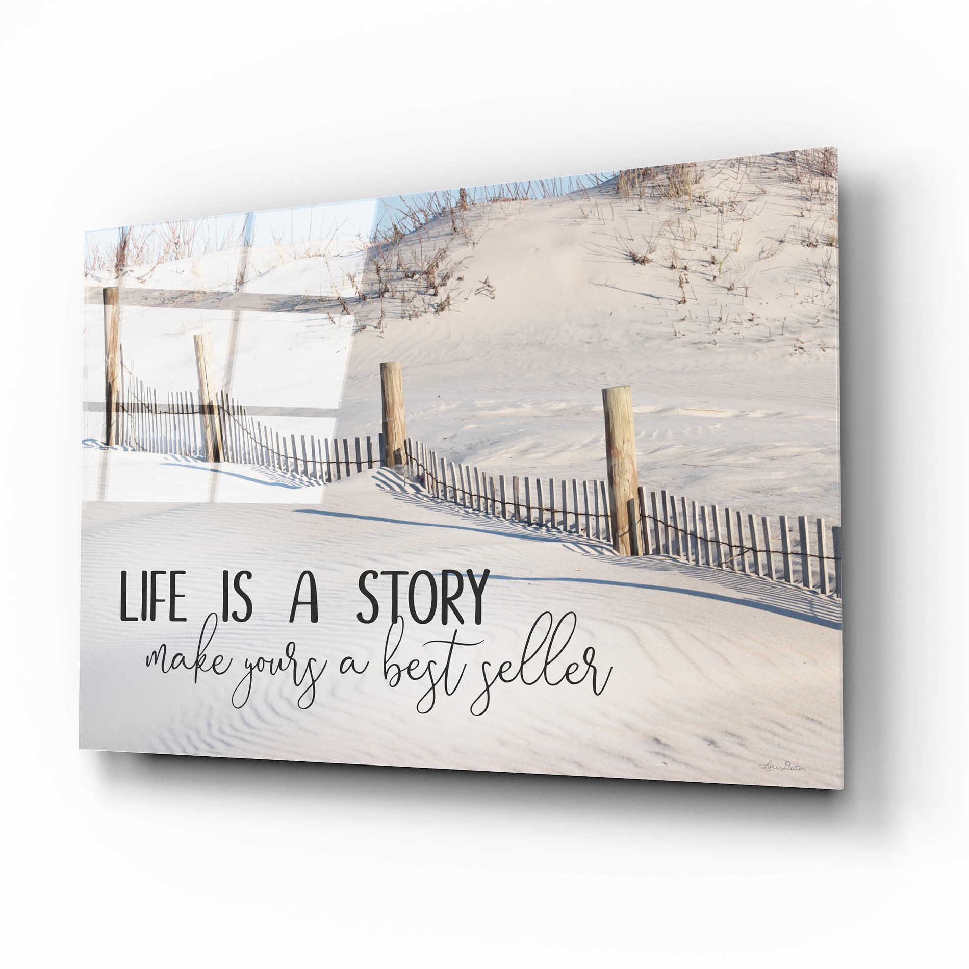 Epic Art 'Life is a Story' by Lori Deiter Acrylic Glass Wall Art,16x12