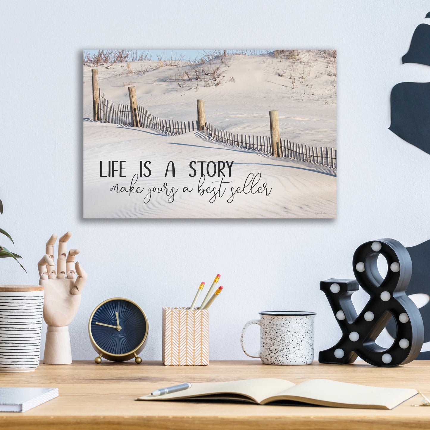 Epic Art 'Life is a Story' by Lori Deiter Acrylic Glass Wall Art,16x12