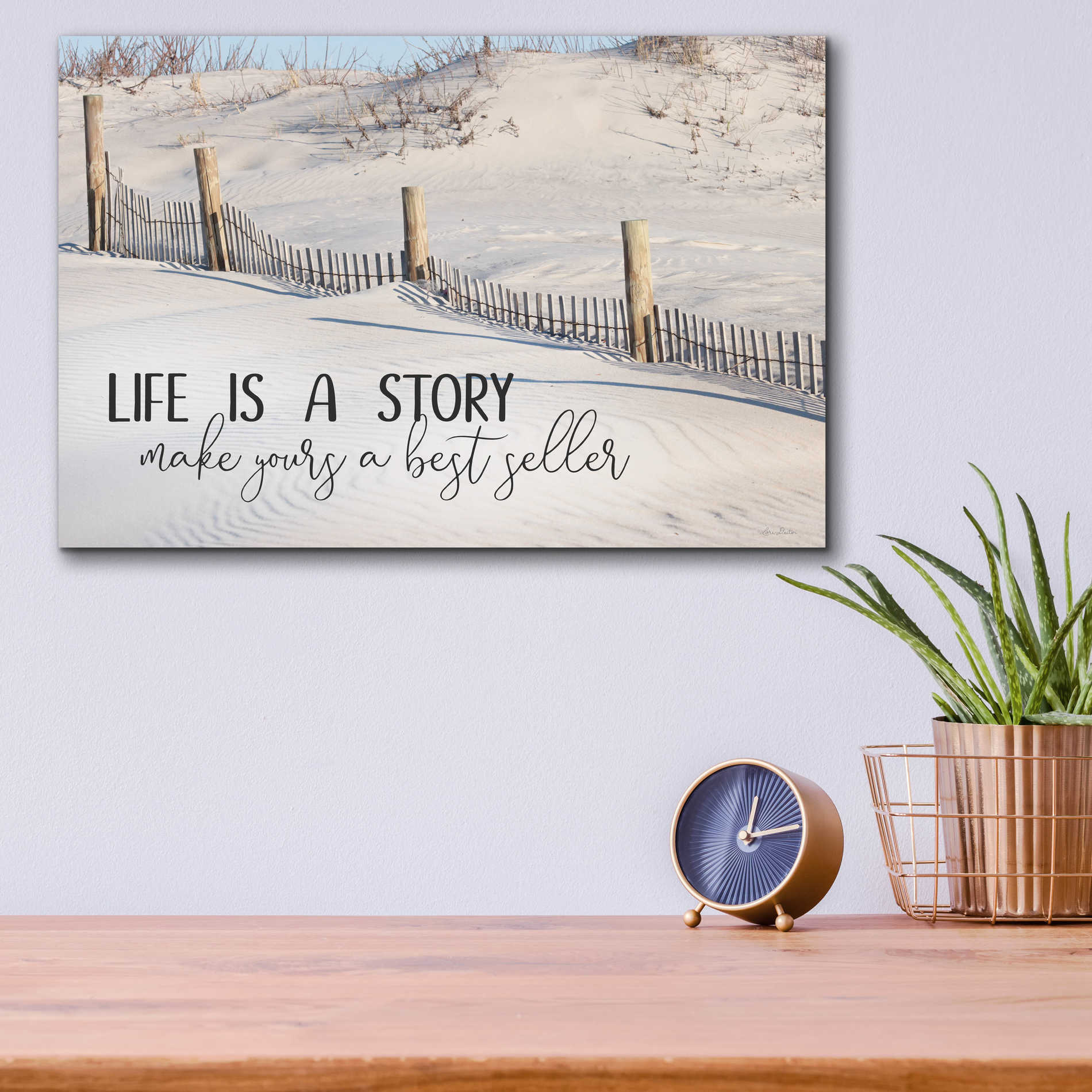 Epic Art 'Life is a Story' by Lori Deiter Acrylic Glass Wall Art,16x12