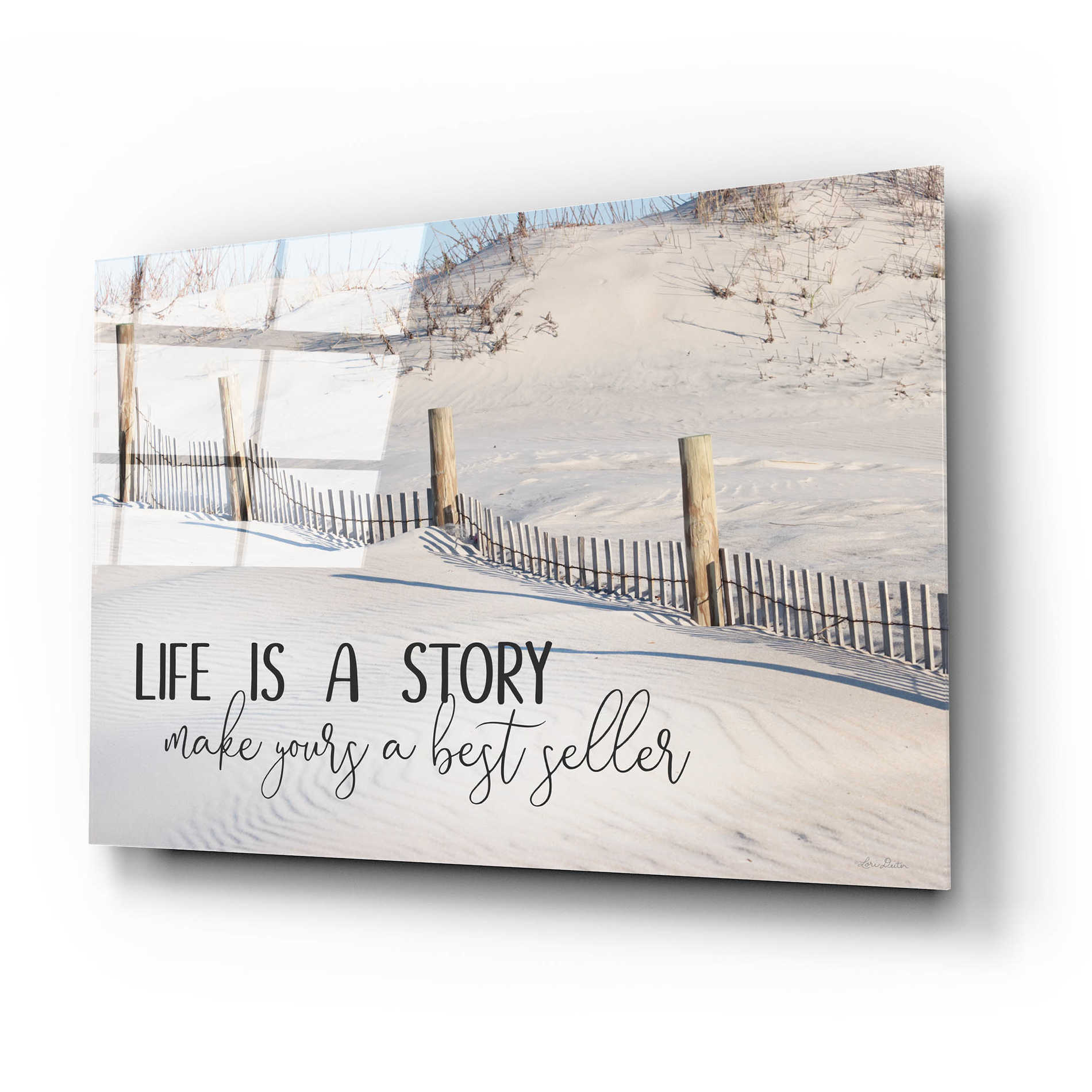 Epic Art 'Life is a Story' by Lori Deiter Acrylic Glass Wall Art,24x16