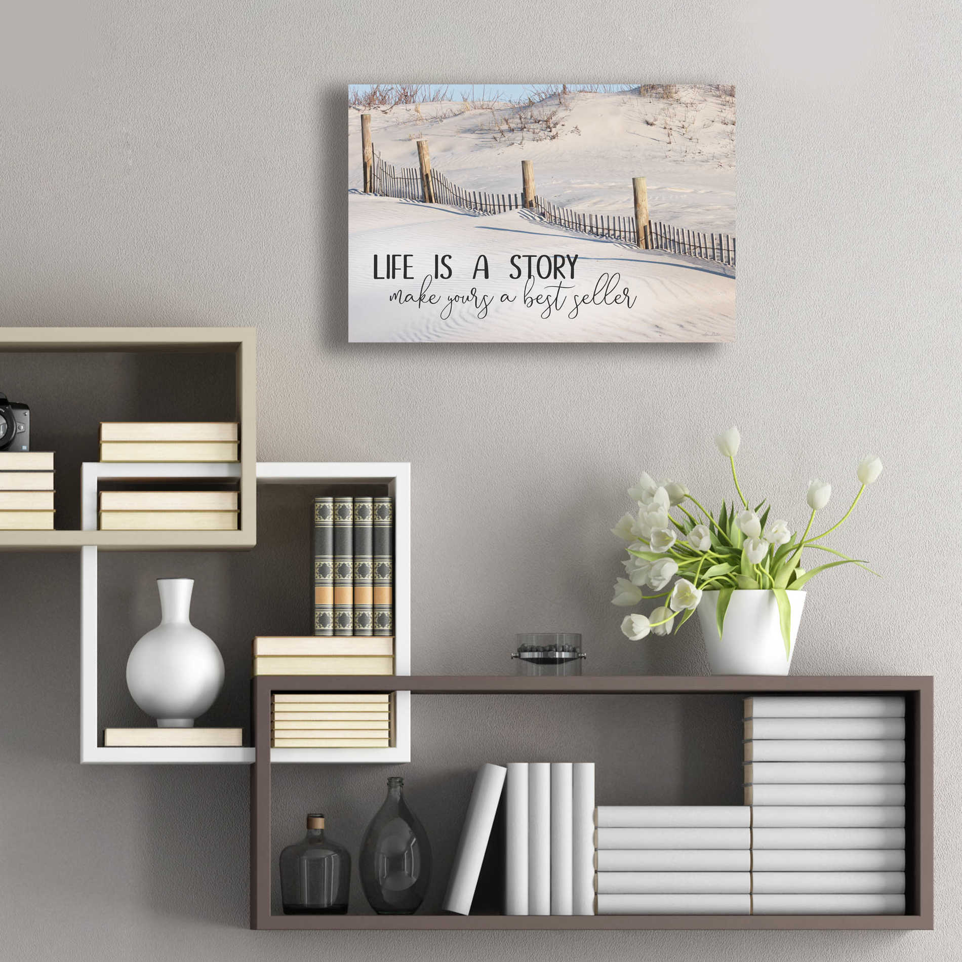 Epic Art 'Life is a Story' by Lori Deiter Acrylic Glass Wall Art,24x16