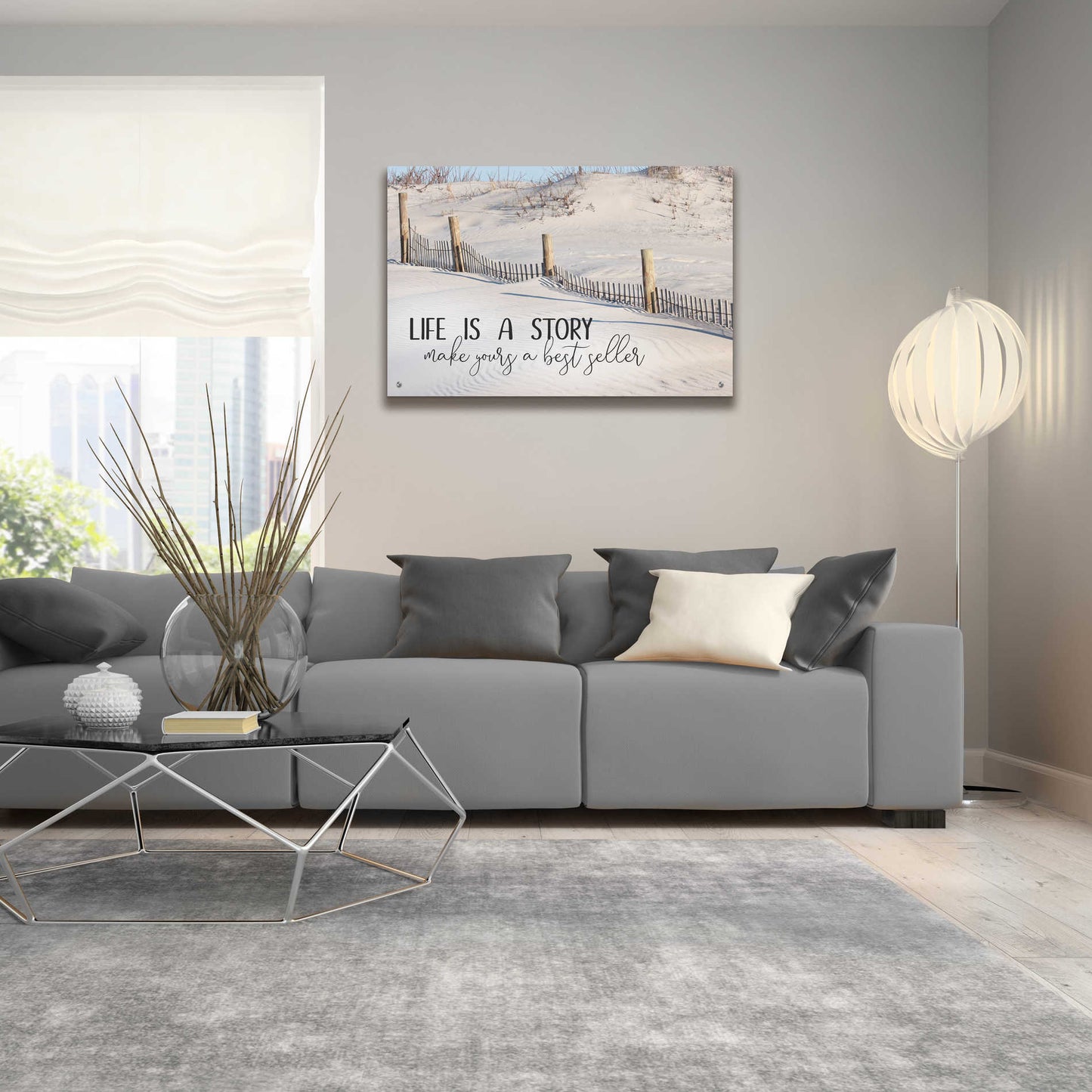 Epic Art 'Life is a Story' by Lori Deiter Acrylic Glass Wall Art,36x24