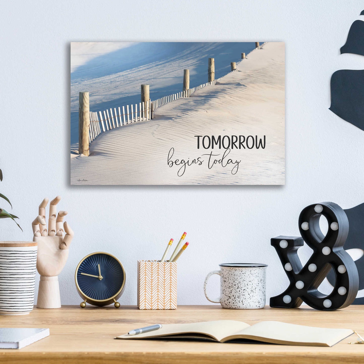 Epic Art 'Tomorrow Begins Today' by Lori Deiter Acrylic Glass Wall Art,16x12