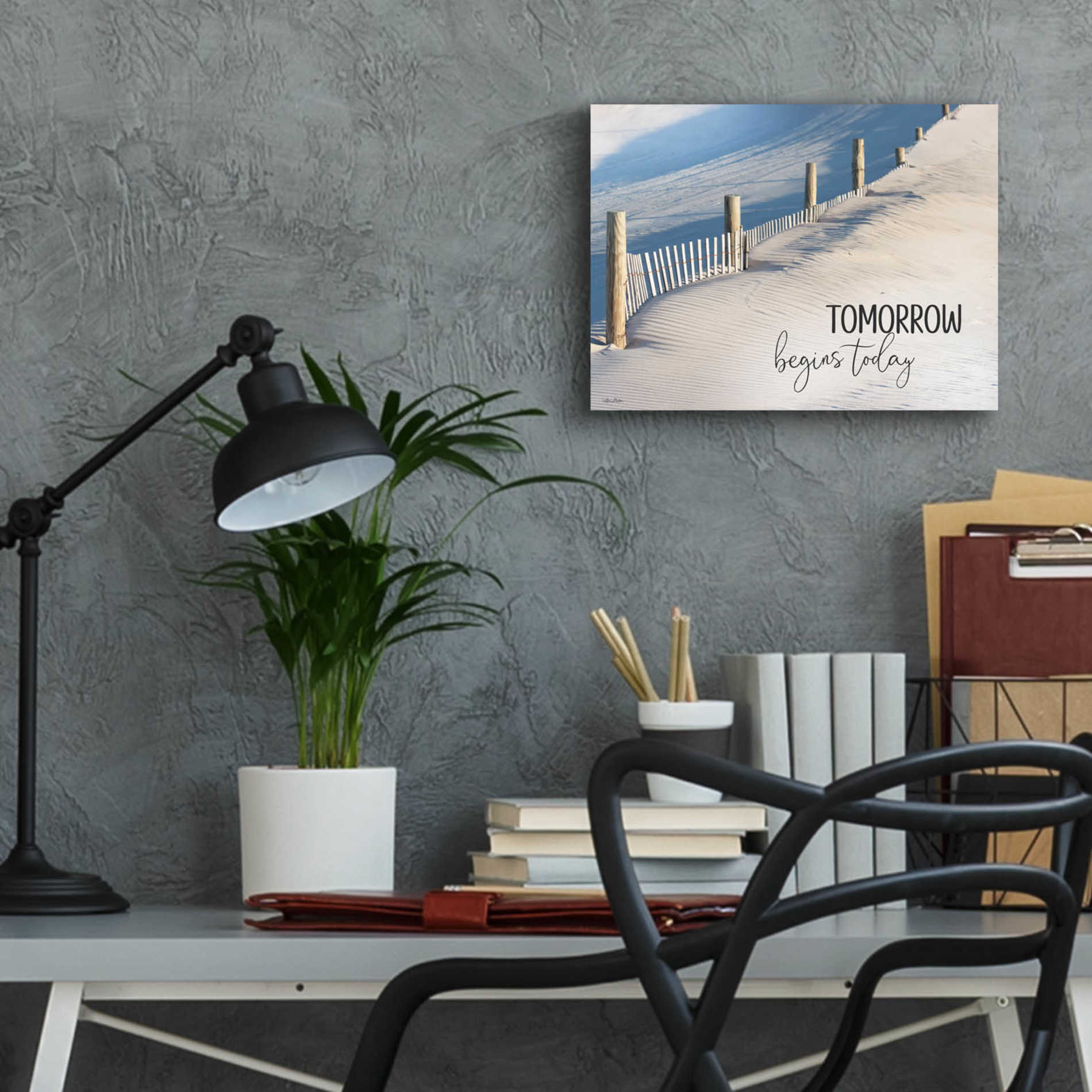 Epic Art 'Tomorrow Begins Today' by Lori Deiter Acrylic Glass Wall Art,16x12