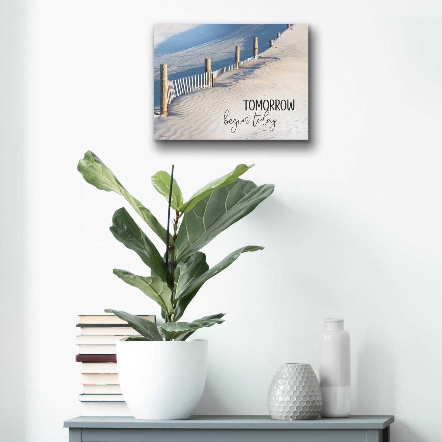Epic Art 'Tomorrow Begins Today' by Lori Deiter Acrylic Glass Wall Art,16x12