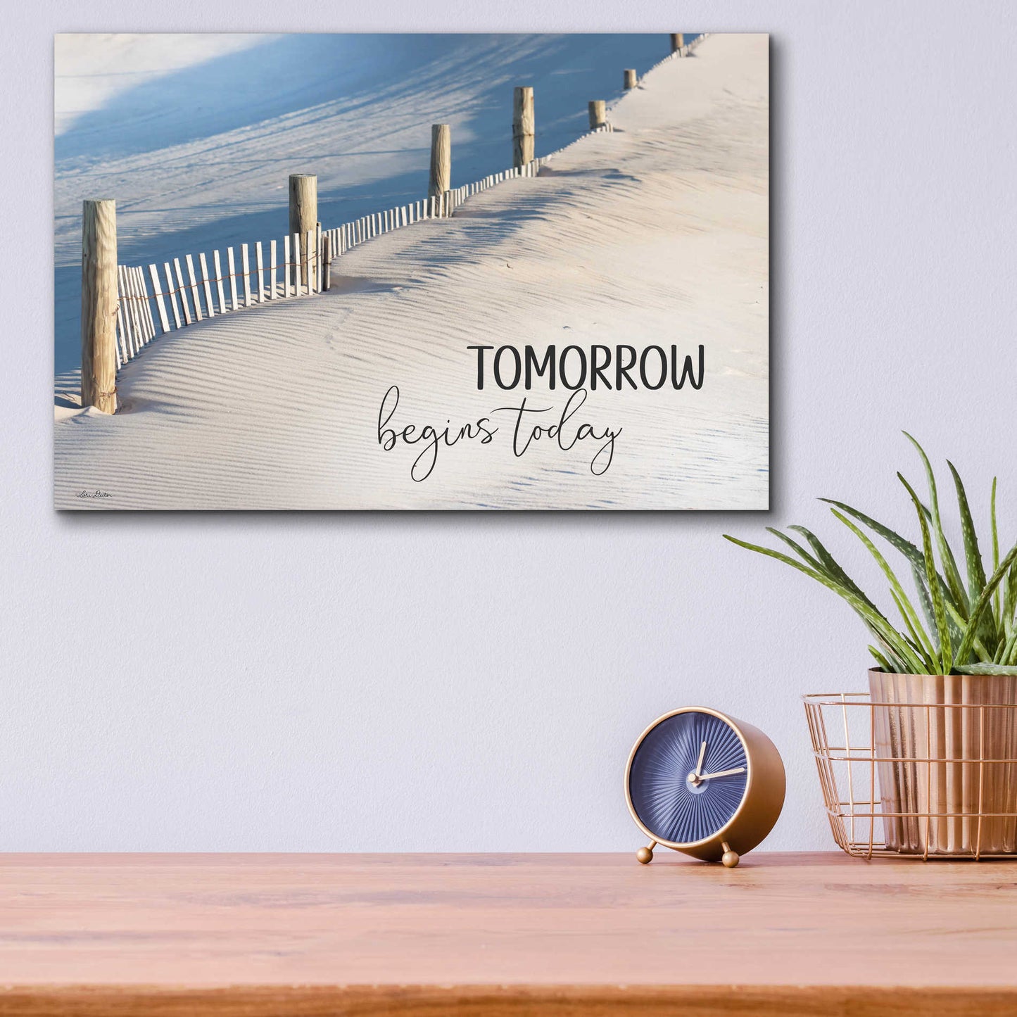 Epic Art 'Tomorrow Begins Today' by Lori Deiter Acrylic Glass Wall Art,16x12