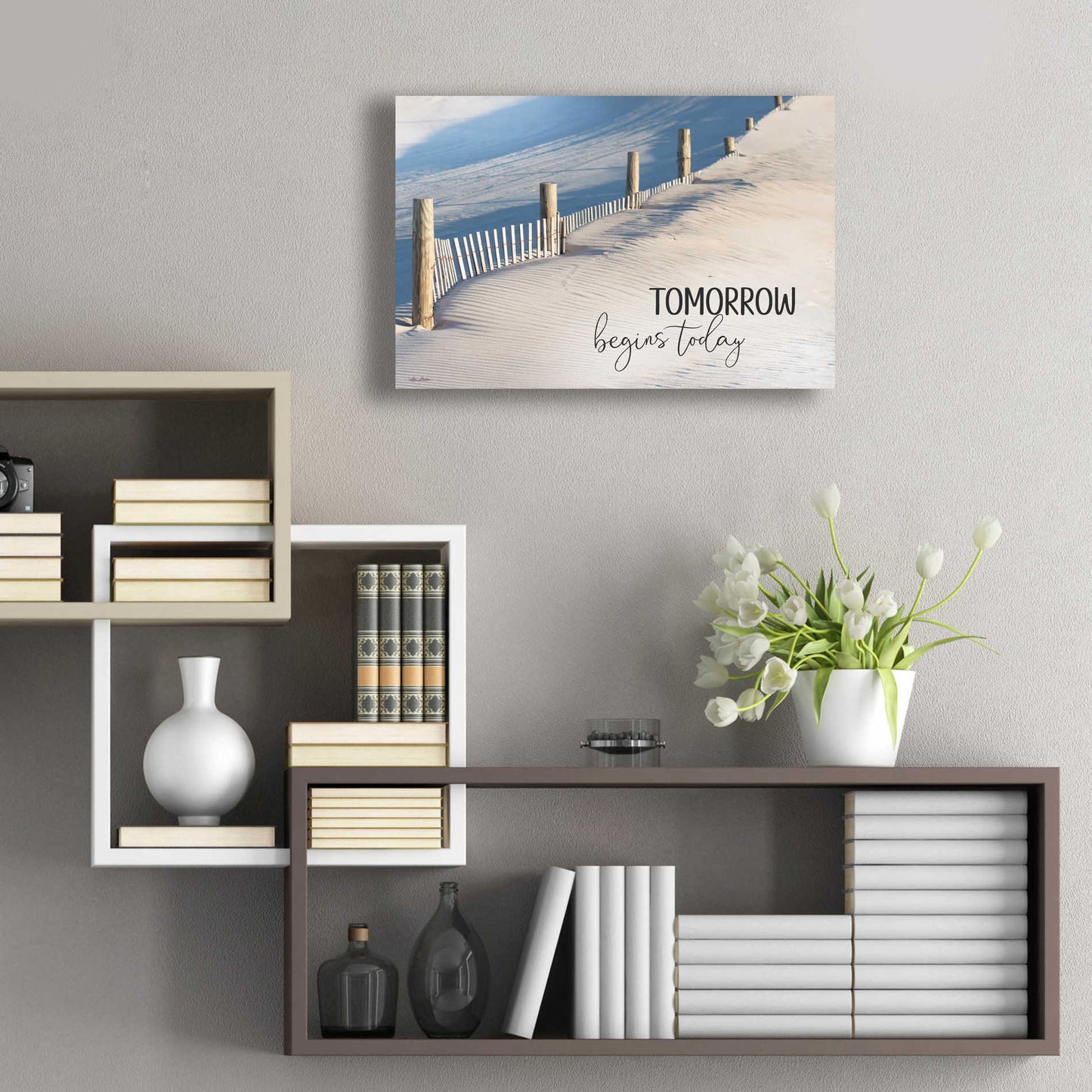 Epic Art 'Tomorrow Begins Today' by Lori Deiter Acrylic Glass Wall Art,24x16