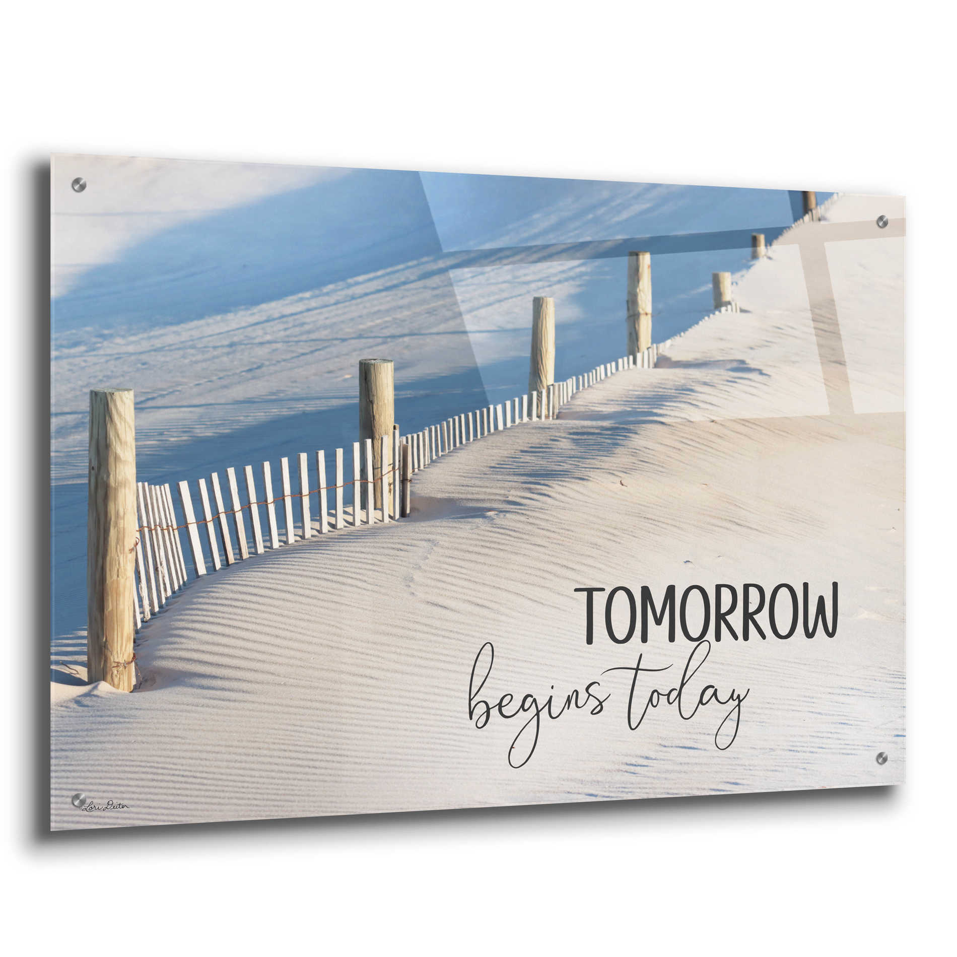 Epic Art 'Tomorrow Begins Today' by Lori Deiter Acrylic Glass Wall Art,36x24