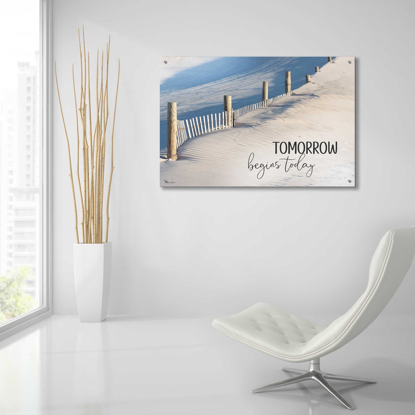 Epic Art 'Tomorrow Begins Today' by Lori Deiter Acrylic Glass Wall Art,36x24