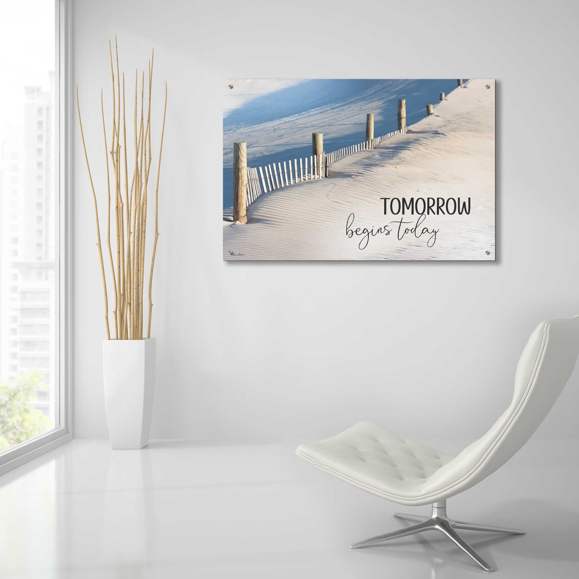 Epic Art 'Tomorrow Begins Today' by Lori Deiter Acrylic Glass Wall Art,36x24