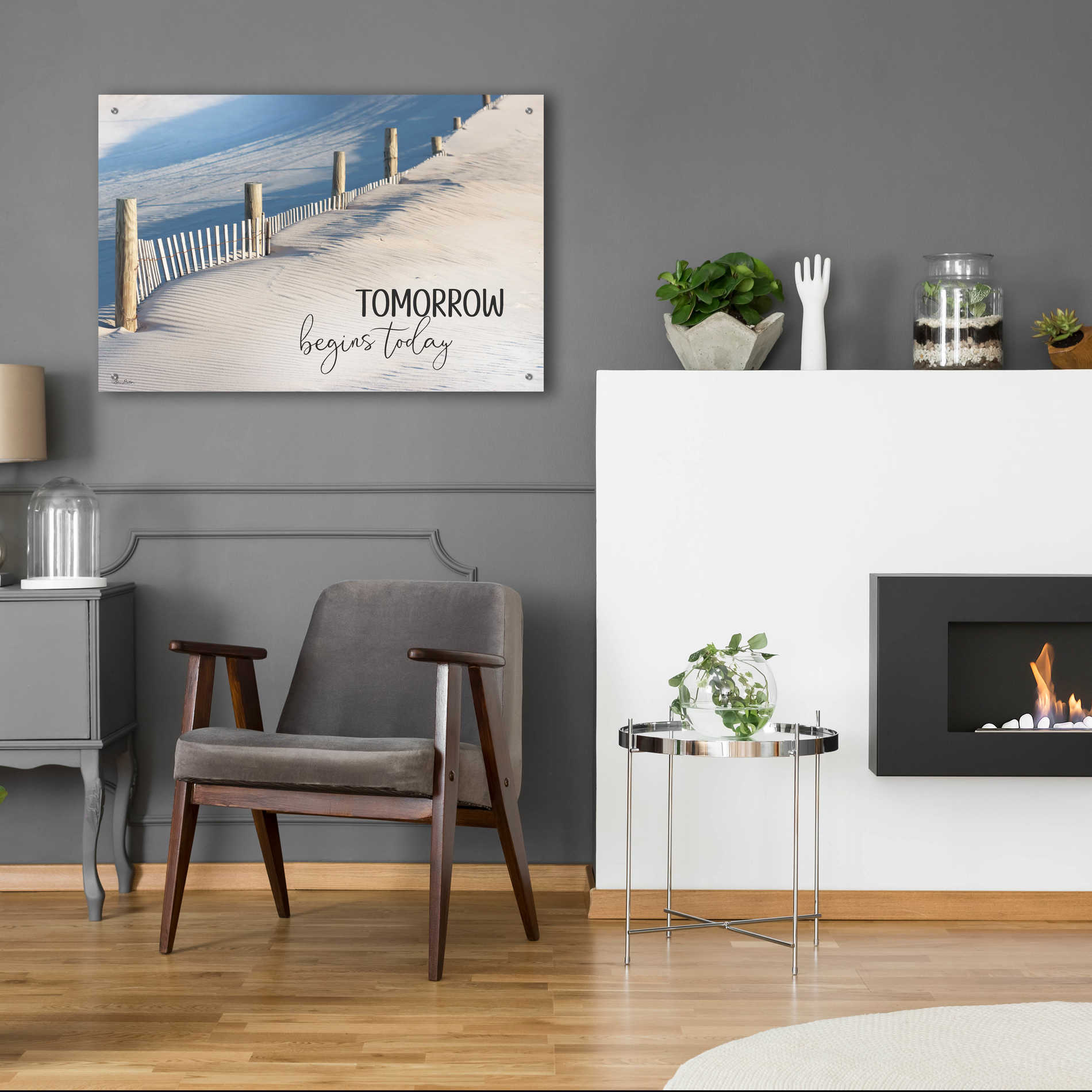 Epic Art 'Tomorrow Begins Today' by Lori Deiter Acrylic Glass Wall Art,36x24