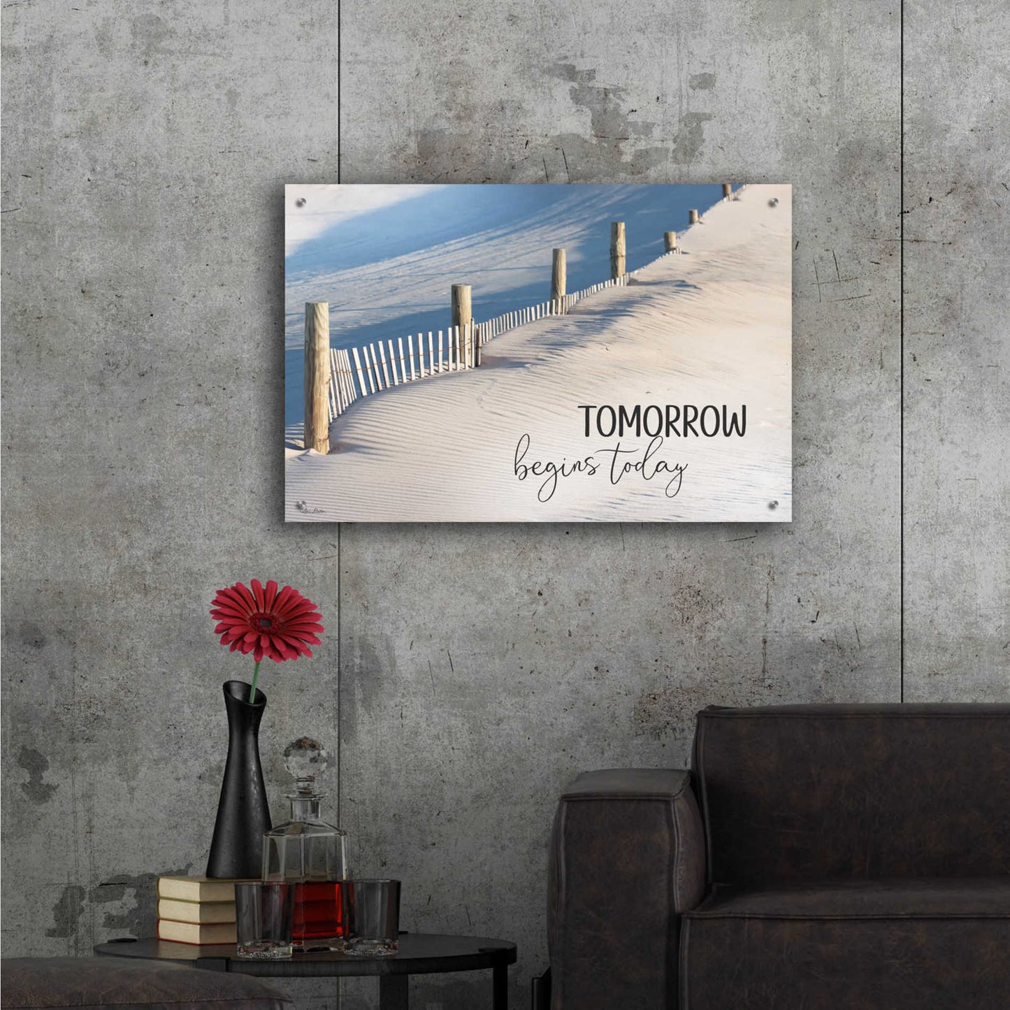 Epic Art 'Tomorrow Begins Today' by Lori Deiter Acrylic Glass Wall Art,36x24