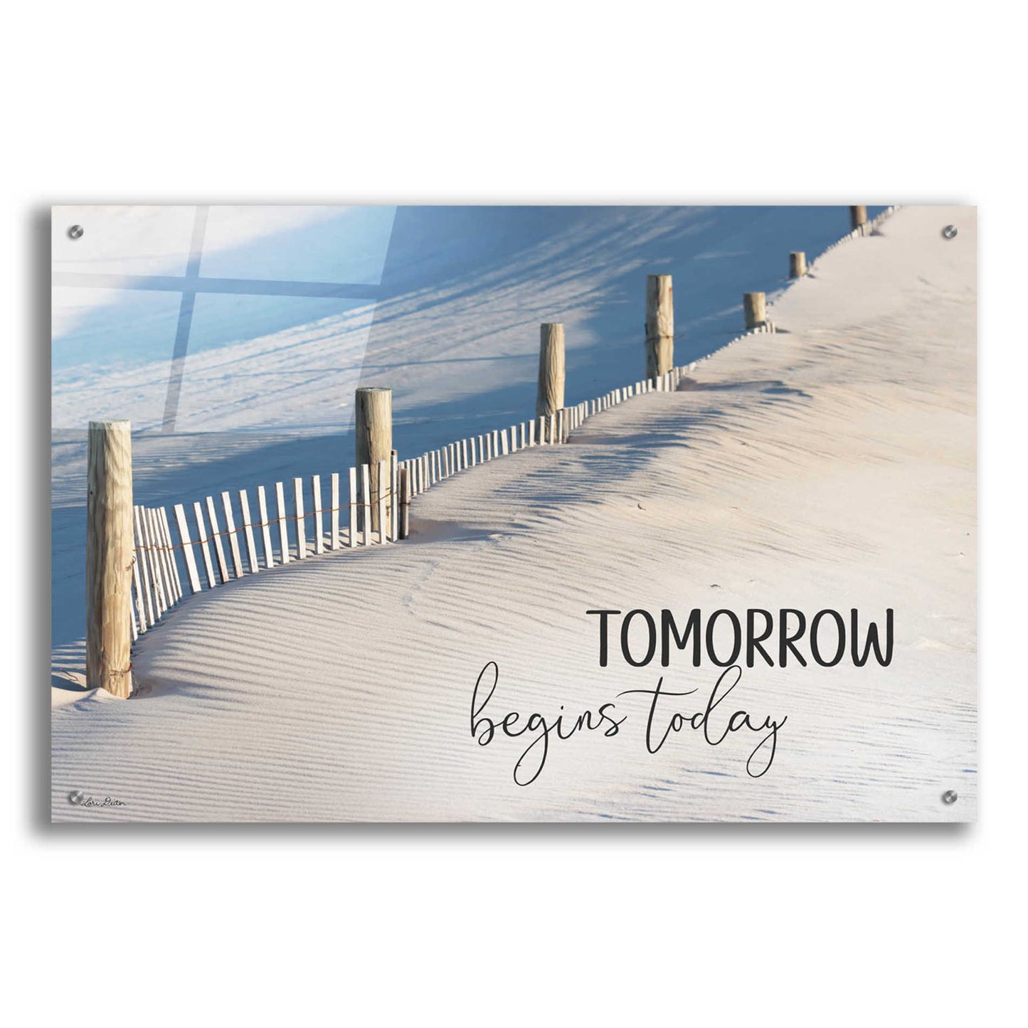 Epic Art 'Tomorrow Begins Today' by Lori Deiter Acrylic Glass Wall Art,36x24