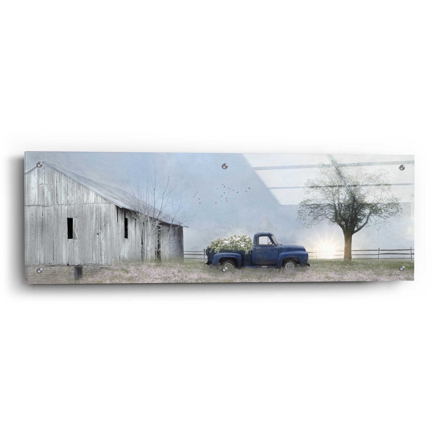 Epic Art 'Jonestown Barn' by Lori Deiter Acrylic Glass Wall Art,36x12