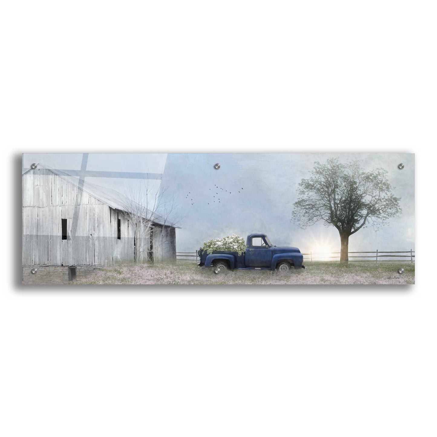 Epic Art 'Jonestown Barn' by Lori Deiter Acrylic Glass Wall Art,36x12