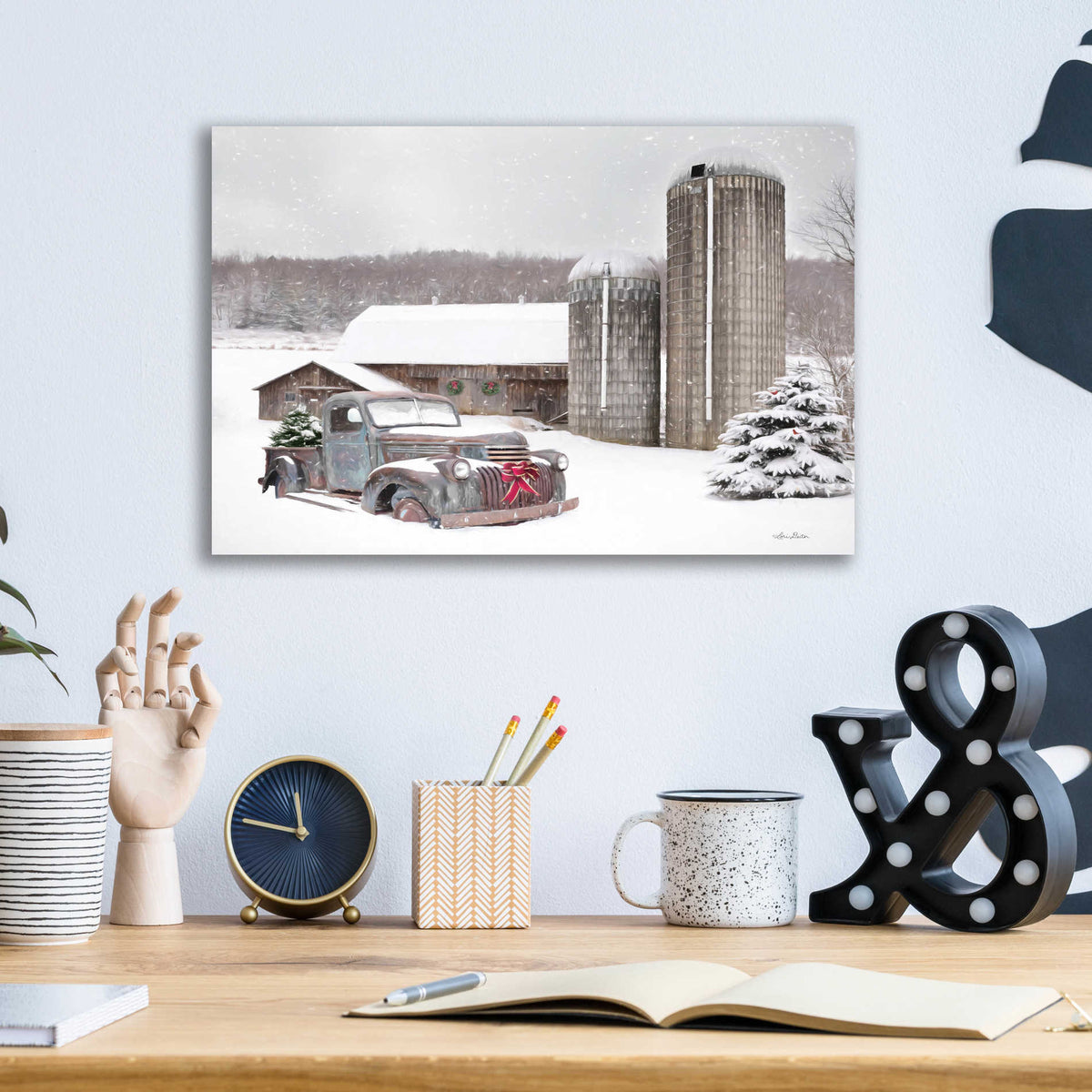 Epic Art 'North Country Christmas' by Lori Deiter Acrylic Glass Wall Art,16x12