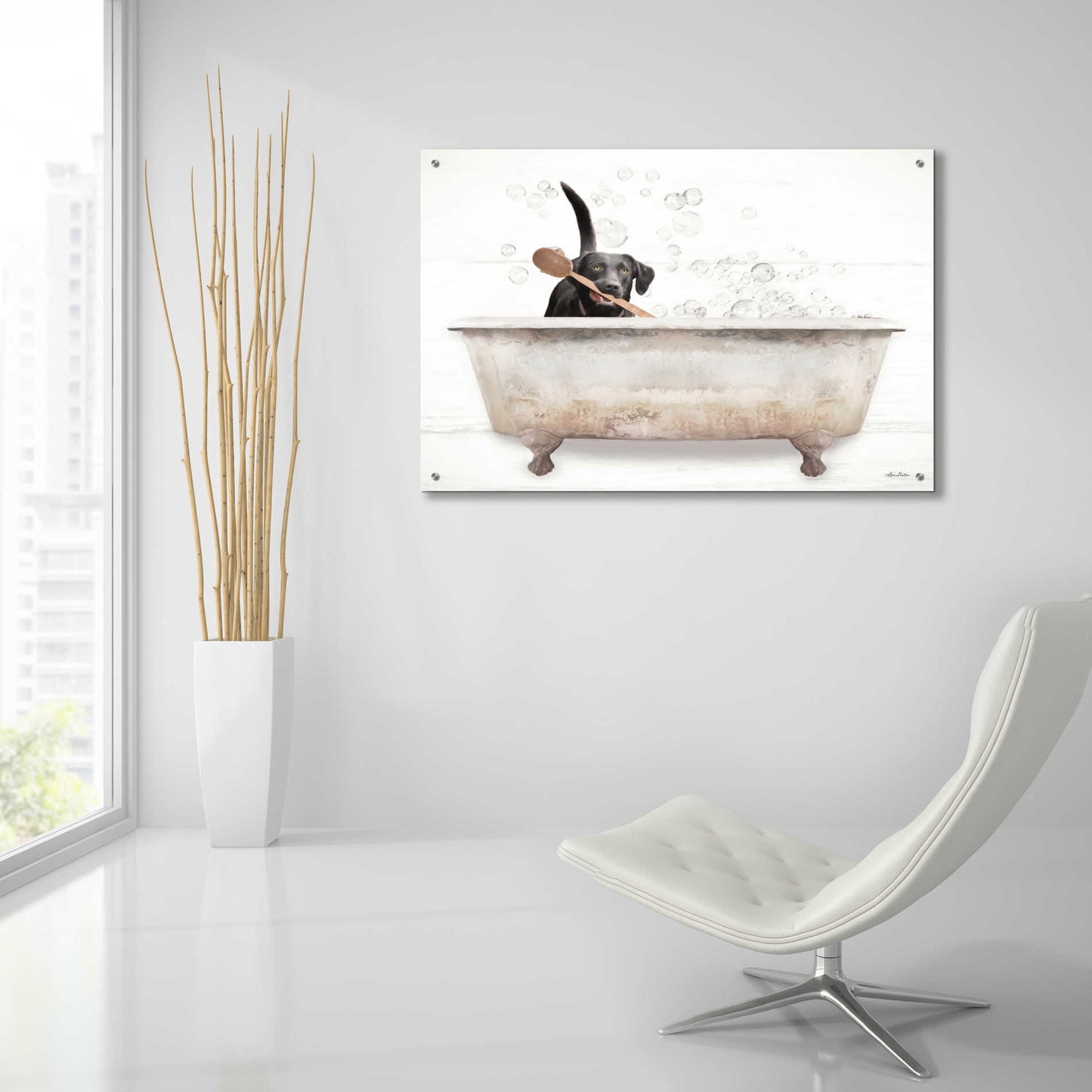 Epic Art 'Scrubbing Bubbles' by Lori Deiter Acrylic Glass Wall Art,36x24