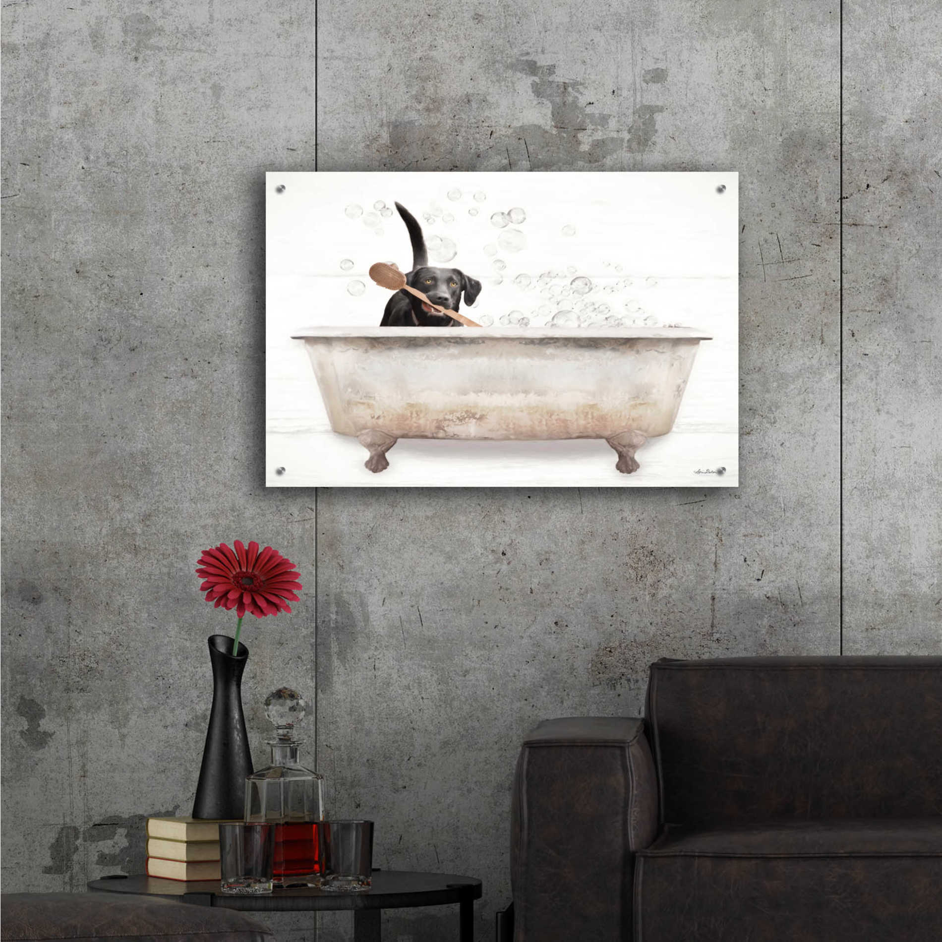 Epic Art 'Scrubbing Bubbles' by Lori Deiter Acrylic Glass Wall Art,36x24