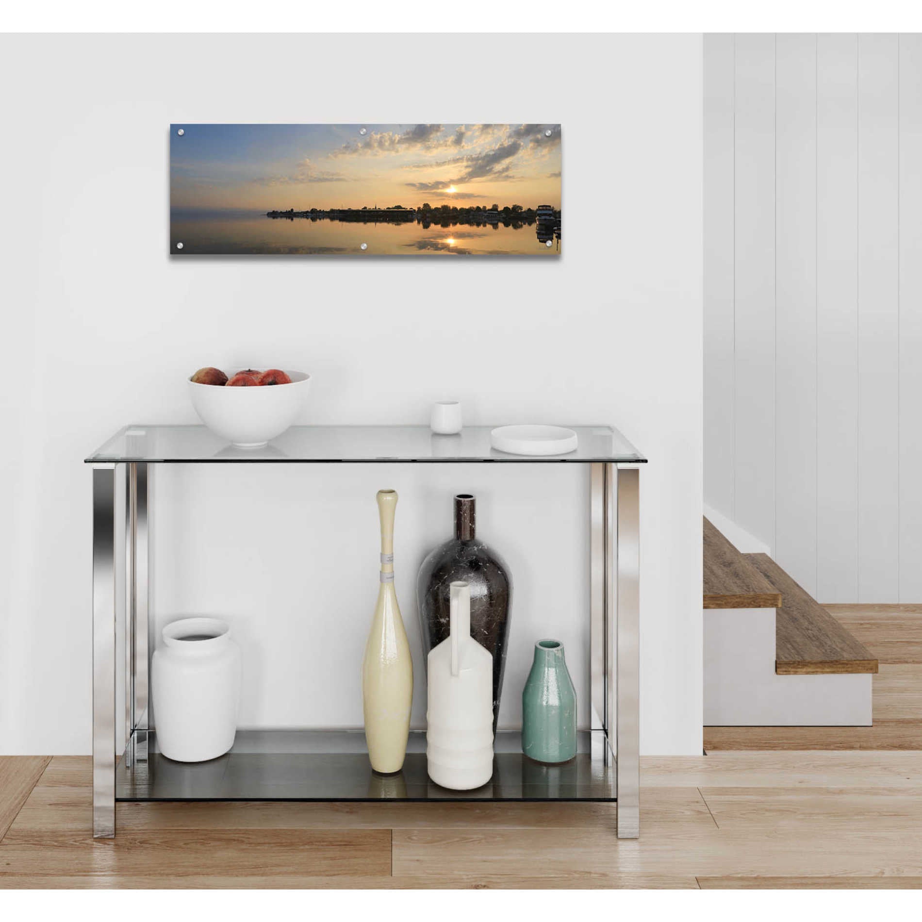 Epic Art 'French Bay Sunrise' by Lori Deiter Acrylic Glass Wall Art,36x12