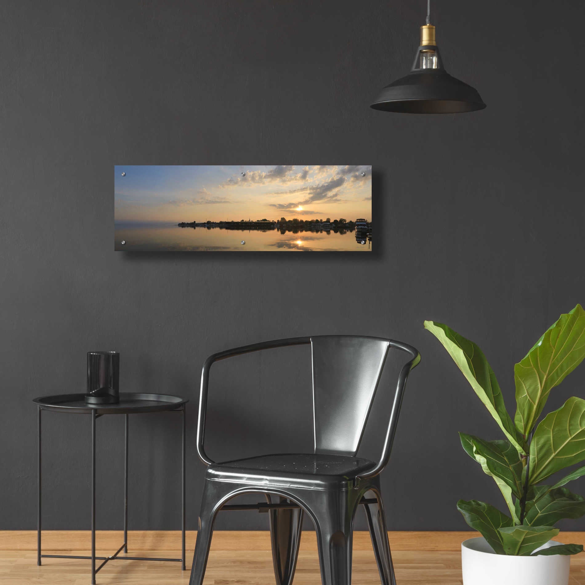 Epic Art 'French Bay Sunrise' by Lori Deiter Acrylic Glass Wall Art,36x12