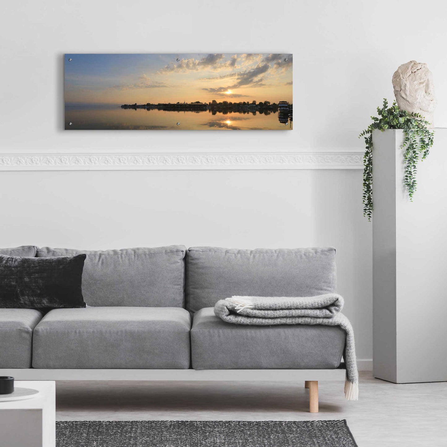 Epic Art 'French Bay Sunrise' by Lori Deiter Acrylic Glass Wall Art,48x16